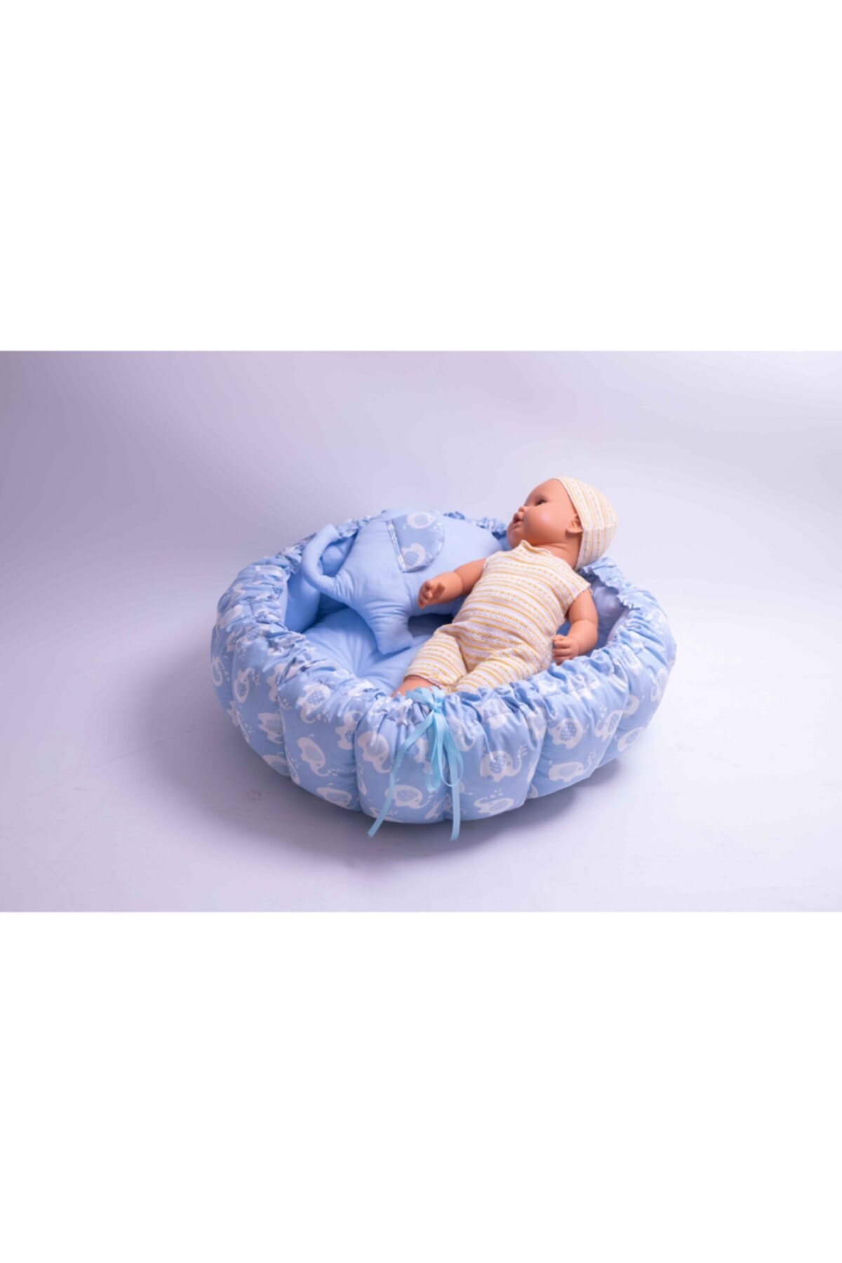 dilek süsleme Mavi Bebek Babynest Anne Yanı Ve Oyun Minderi