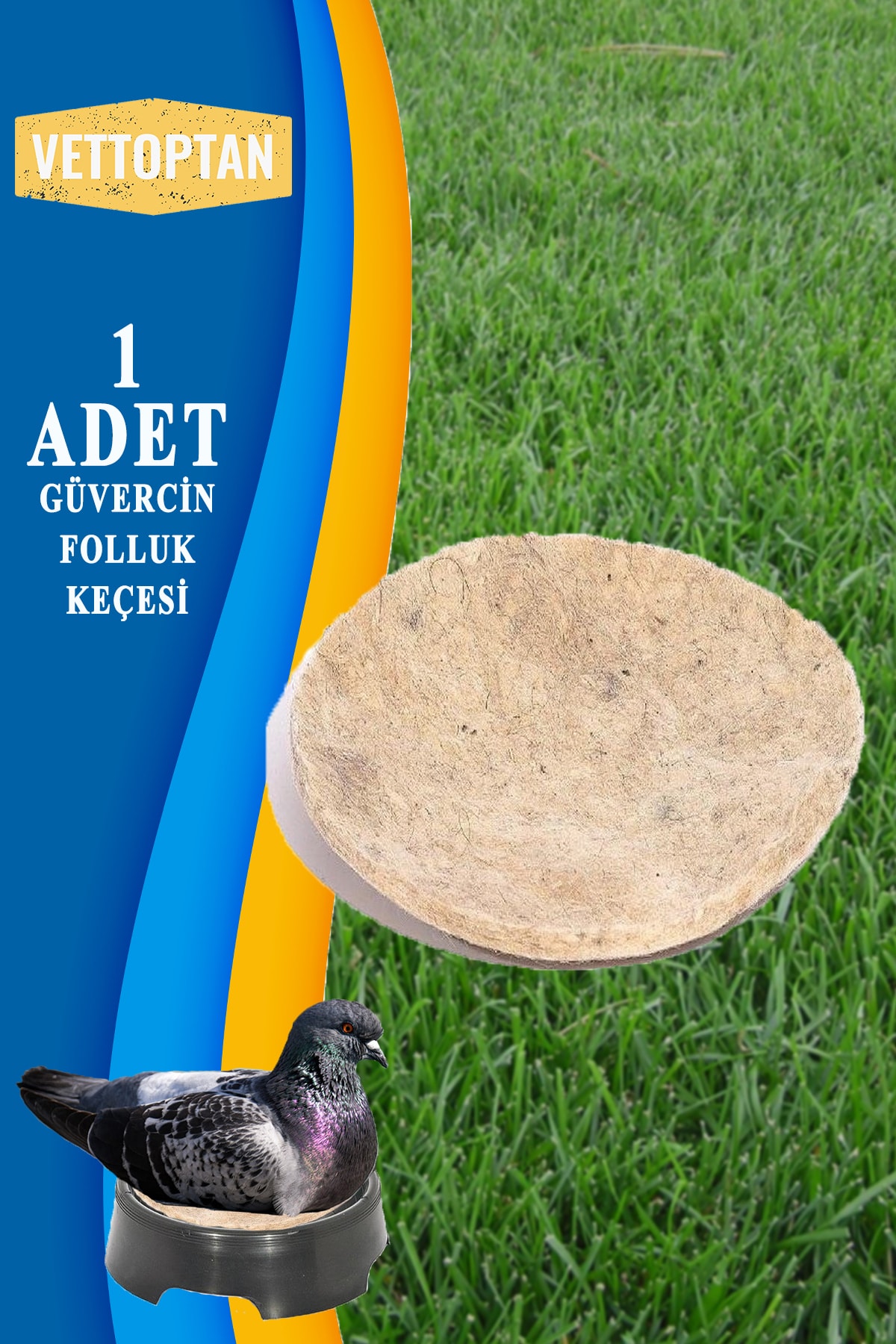 SHAVER Güvercin Keçe Folluk Folluğu Keçesi 1 Adet Yün Keçedir Yumurtalık Yuvalık Pigeon