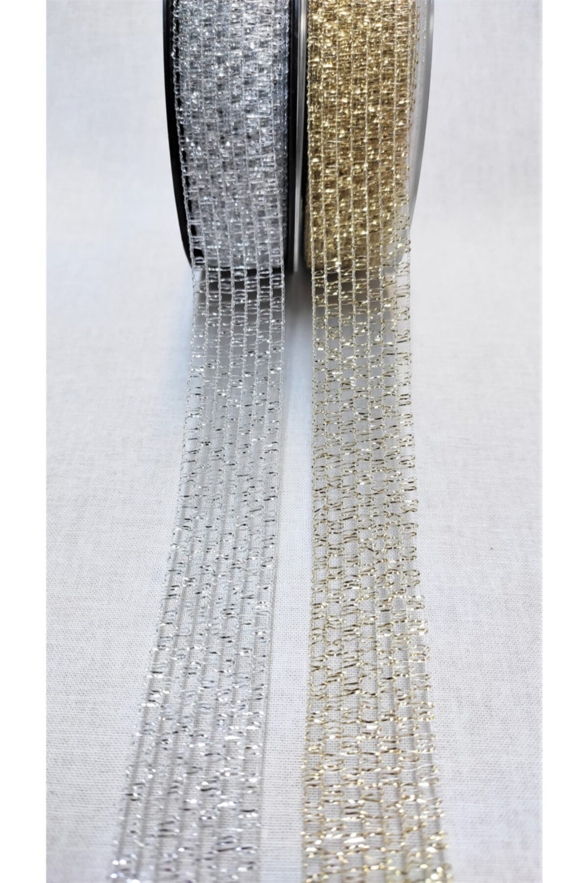 ATMACA TUHAFİYE 2 Cm Simli File Kurdele - Altın (1 Metre)