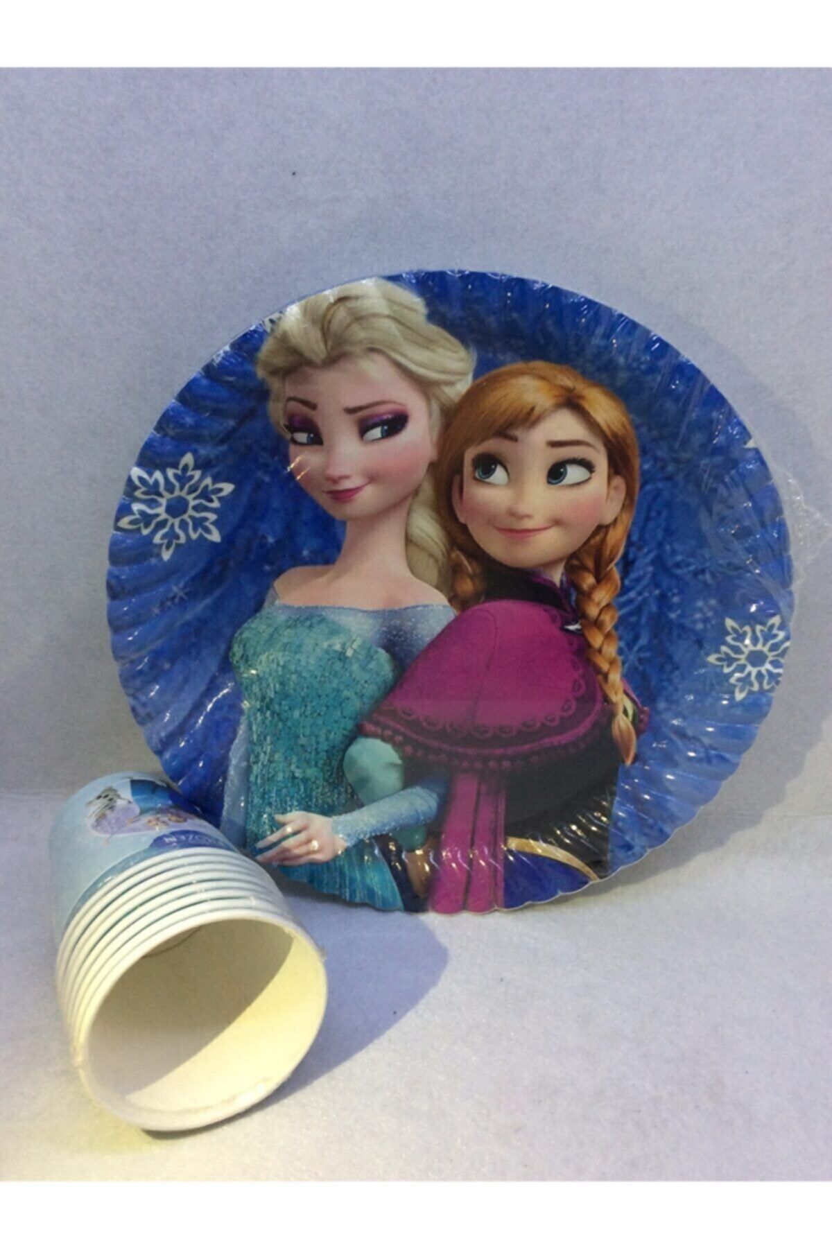 Çetinkaya Süs Disney Frozen Kağıt Tabak Bardak Set 8 Adet