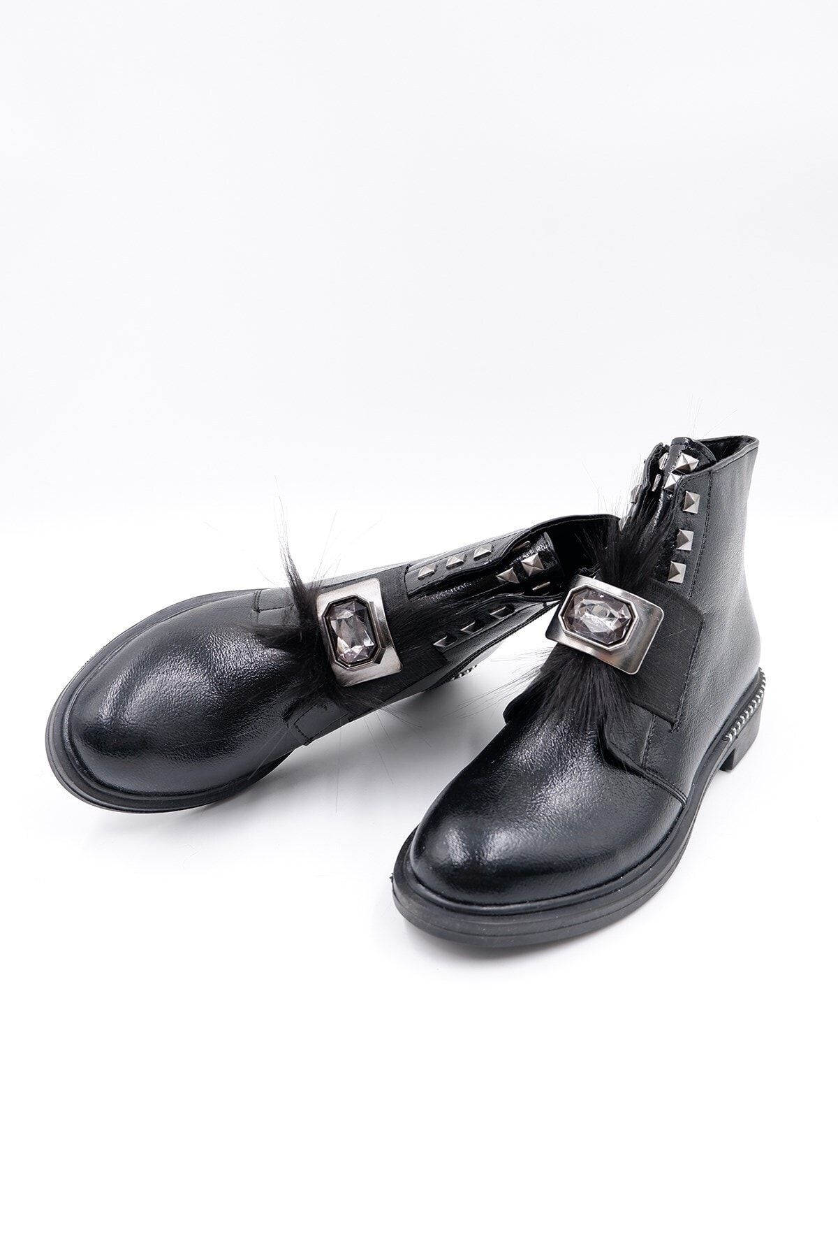 Tinka Bell Shoes Kadın Bot Siyah Taşlı