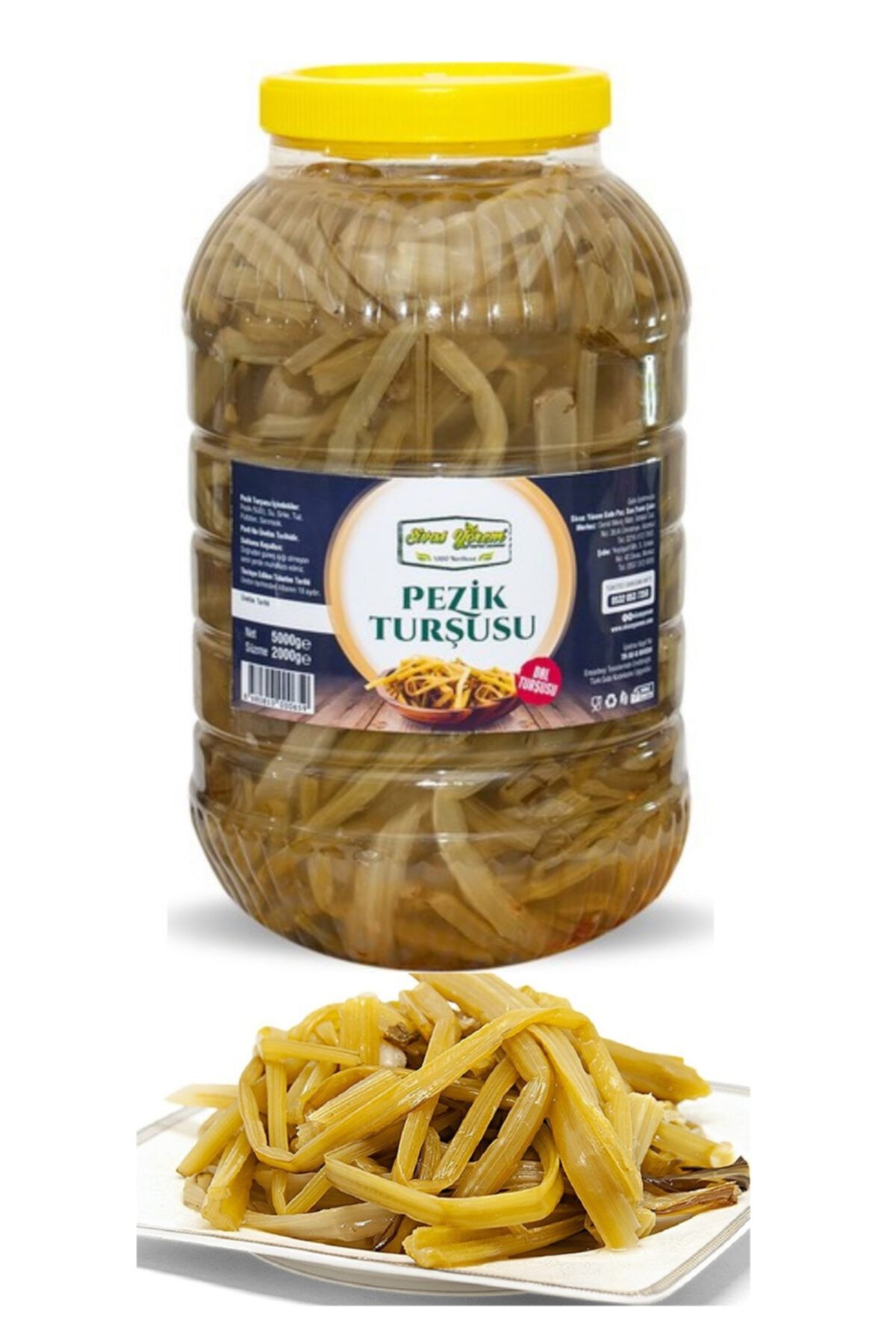Sivas Yörem Organik Doğal Fermente Pezik Turşusu 5kg
