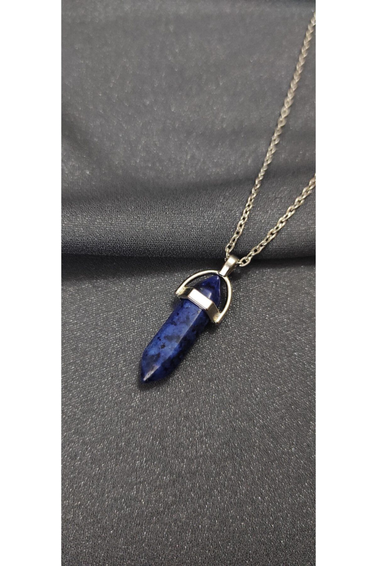 CAXBERN Doğal Lapis Lazuli Taşı Kolye