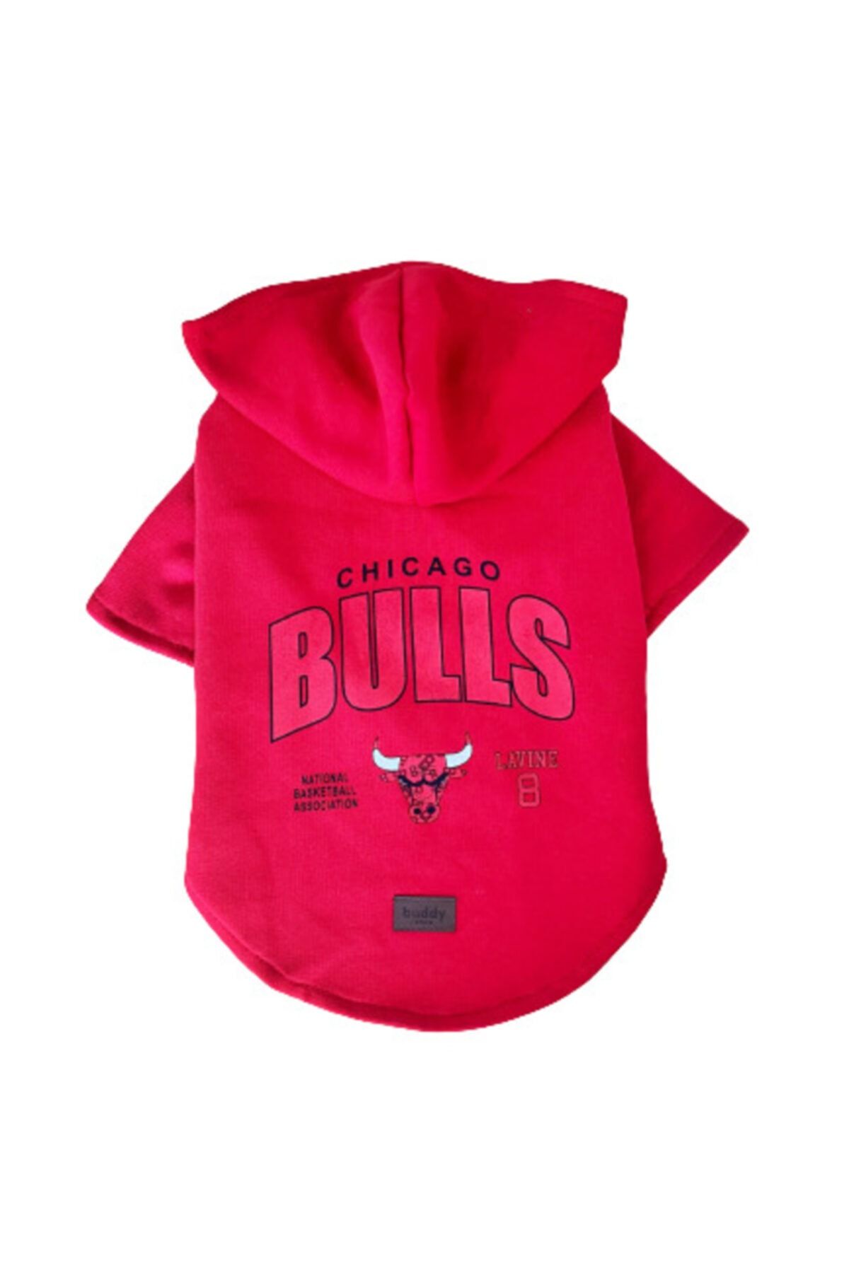 Buddy Store Kedi Köpek Kıyafeti & Elbisesi Kapüşonlu Model Chicaco Bulls (şardonlu Kumaş) [ S Beden]