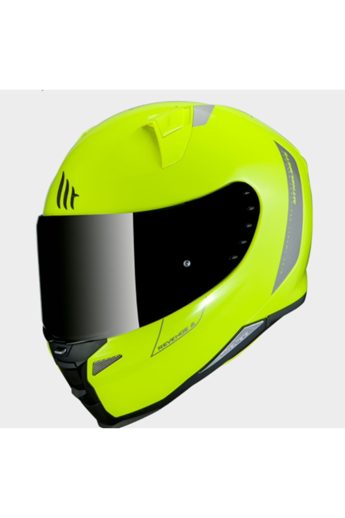 MT Kask Revenge 2 Solid A3 Flour Yellow Şeffaf Vizörlü