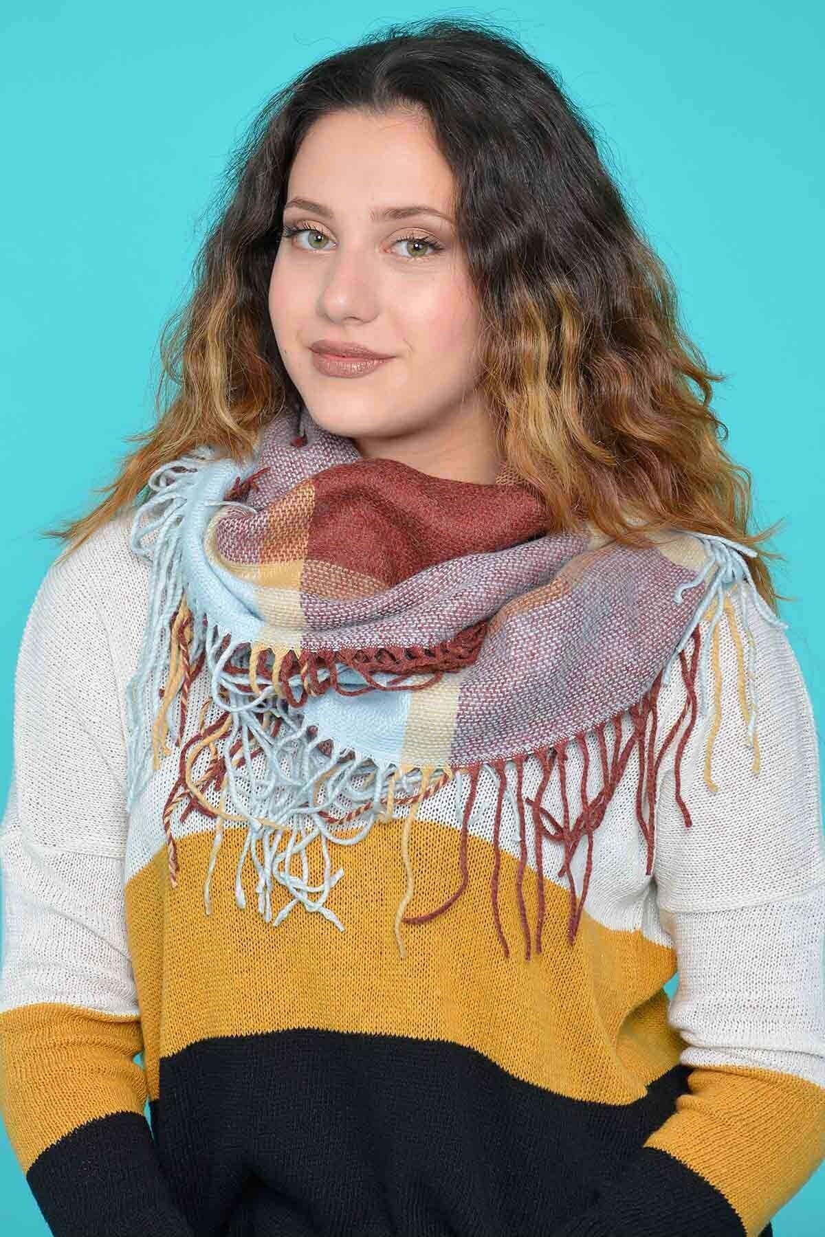 Mossta Oriana Püsküllü Unisex Boyunluk