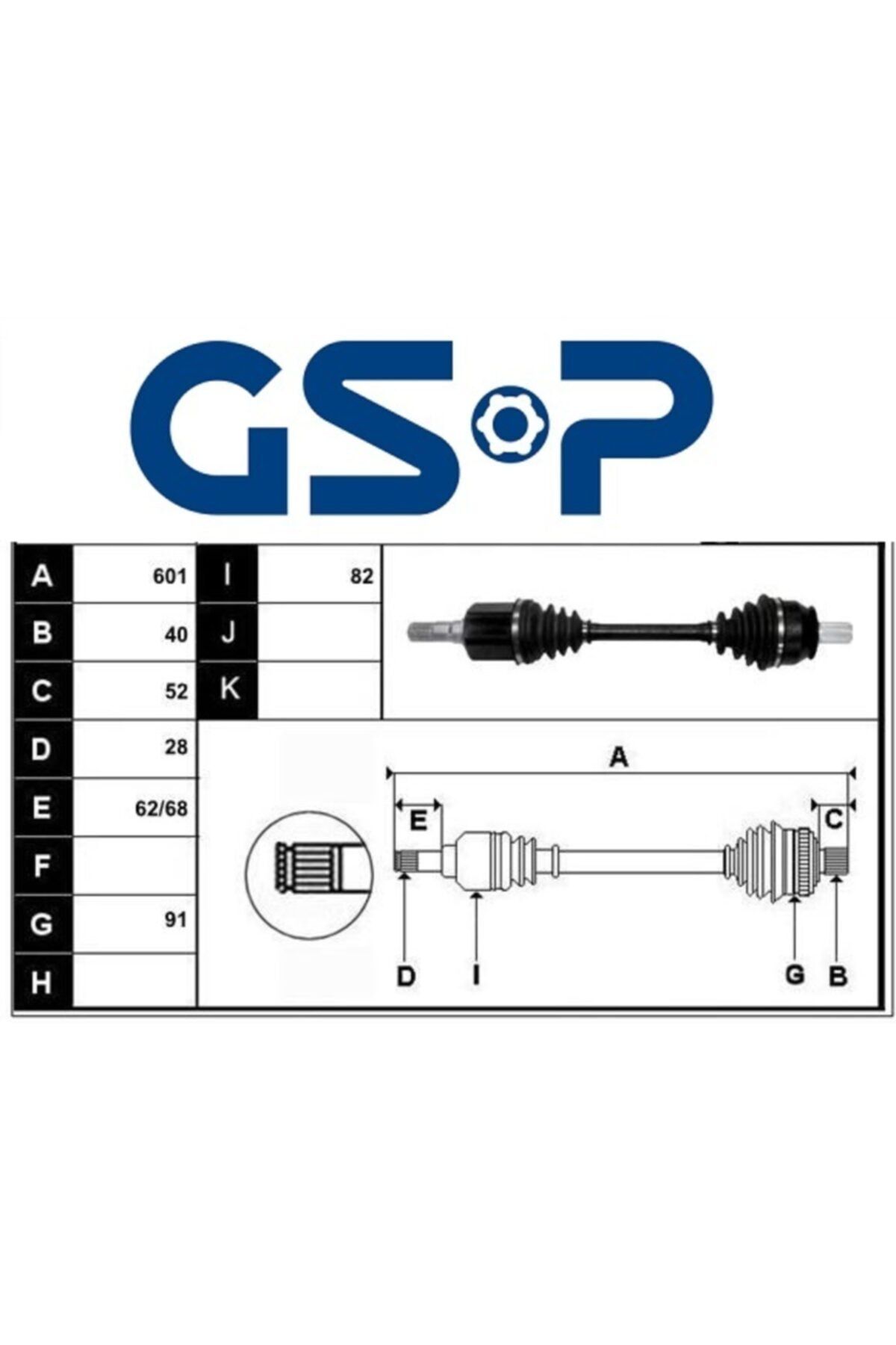 GSP Volvo S60 V60 S80 V70 Sol Aks Komple 1.6 D2 (D4162T)