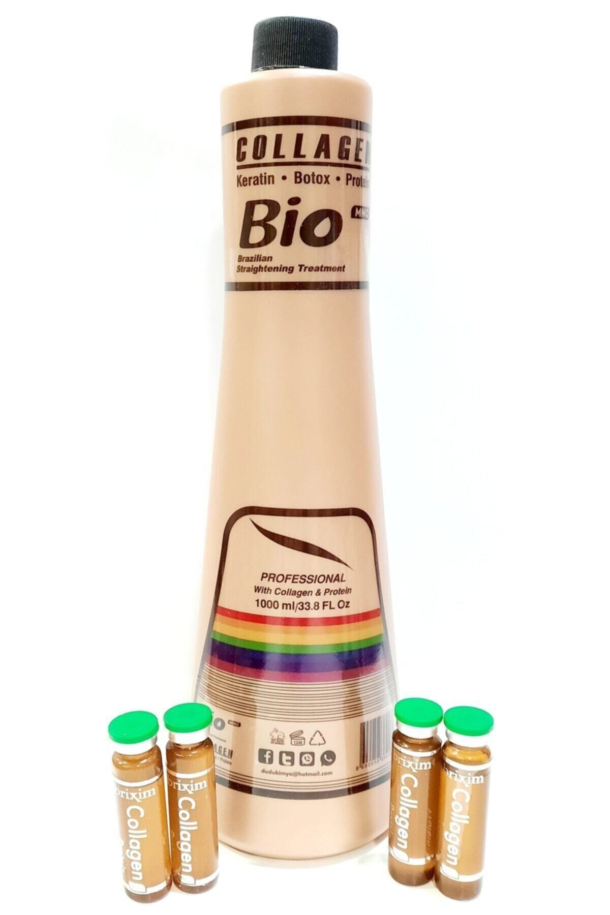 Bio Collagen Keratin Bakım Brezilya Fönü 1000ml + 4 Adet Aprıxım Saf Keratin &protin Hedıyesıdır