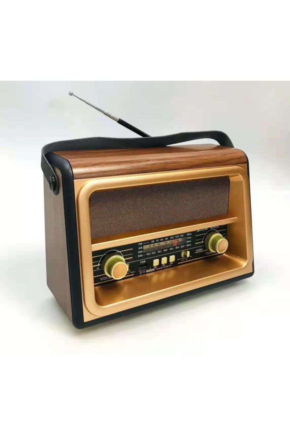 Butfulake Taşinabilir Nostalji Şarjlı Radyo Bluetooth Müzik Çalar Usb-tf