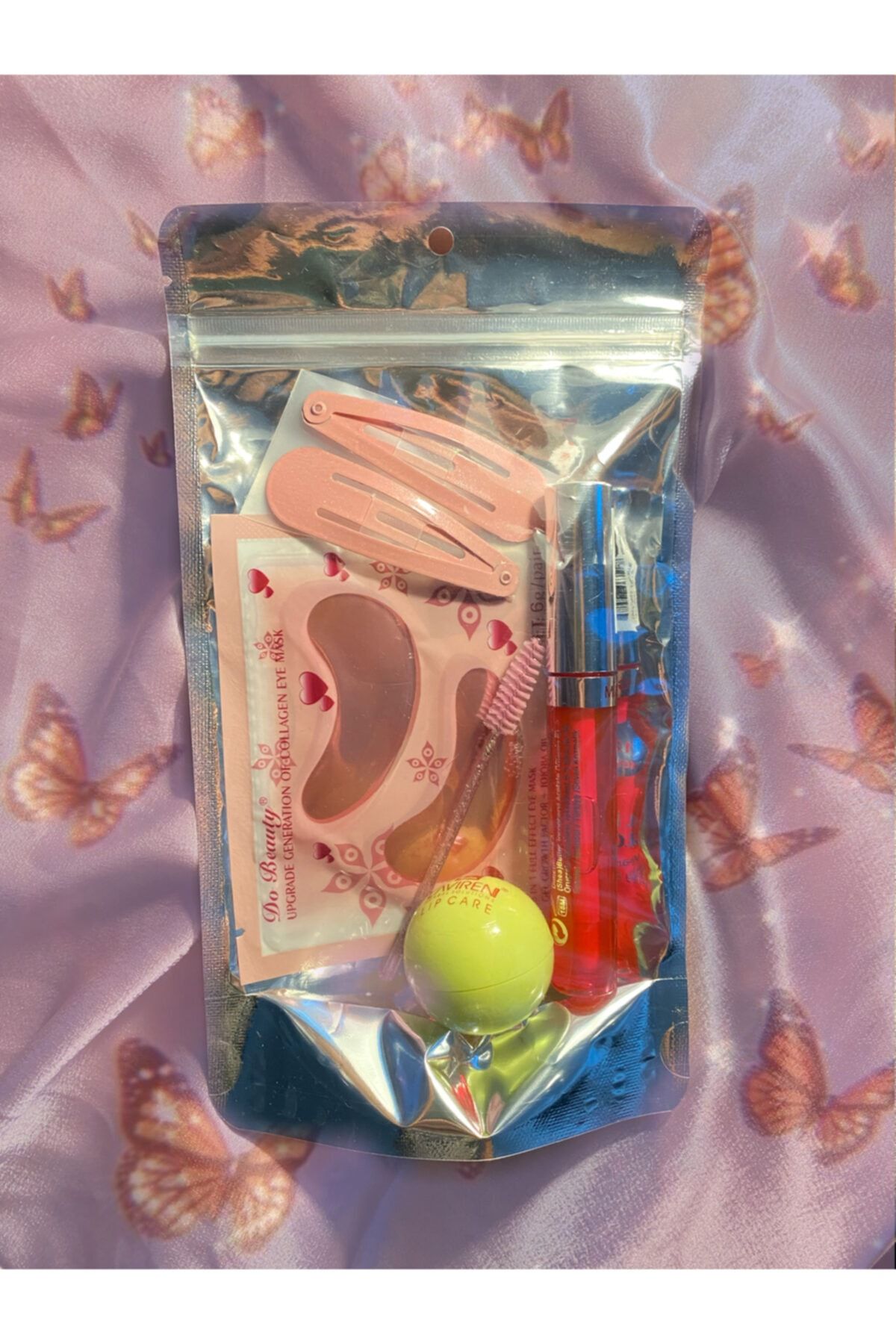 buenas store Göz Maskesi Dudak Nemlendirici Dudak Parlatıcı Toka Set