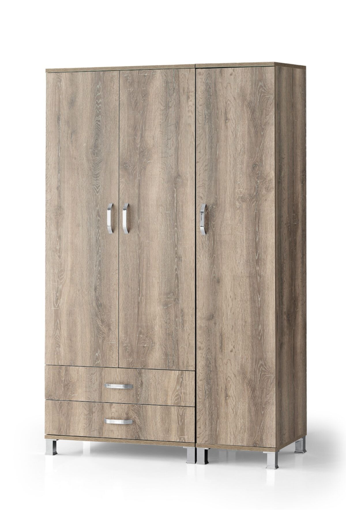 erezoğulları 3 Kapılı 2 Çekmeceli Gardrop Elbise Dolabı 120x46x189 cm