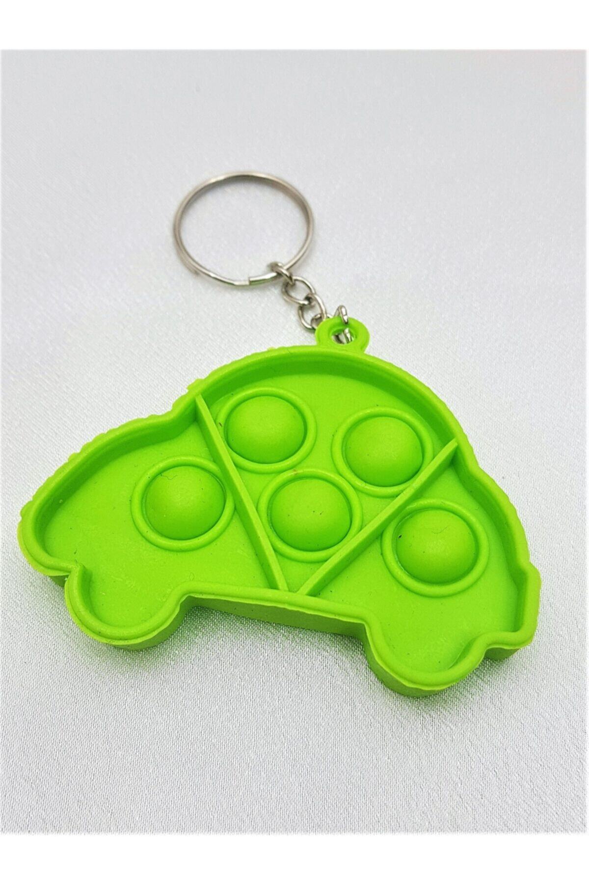 TÜKKAN ACCESSORİES Pop It Bubble Fidget Pop It Duyusal Stres Oyunu Araba Yeşil Anahtarlık