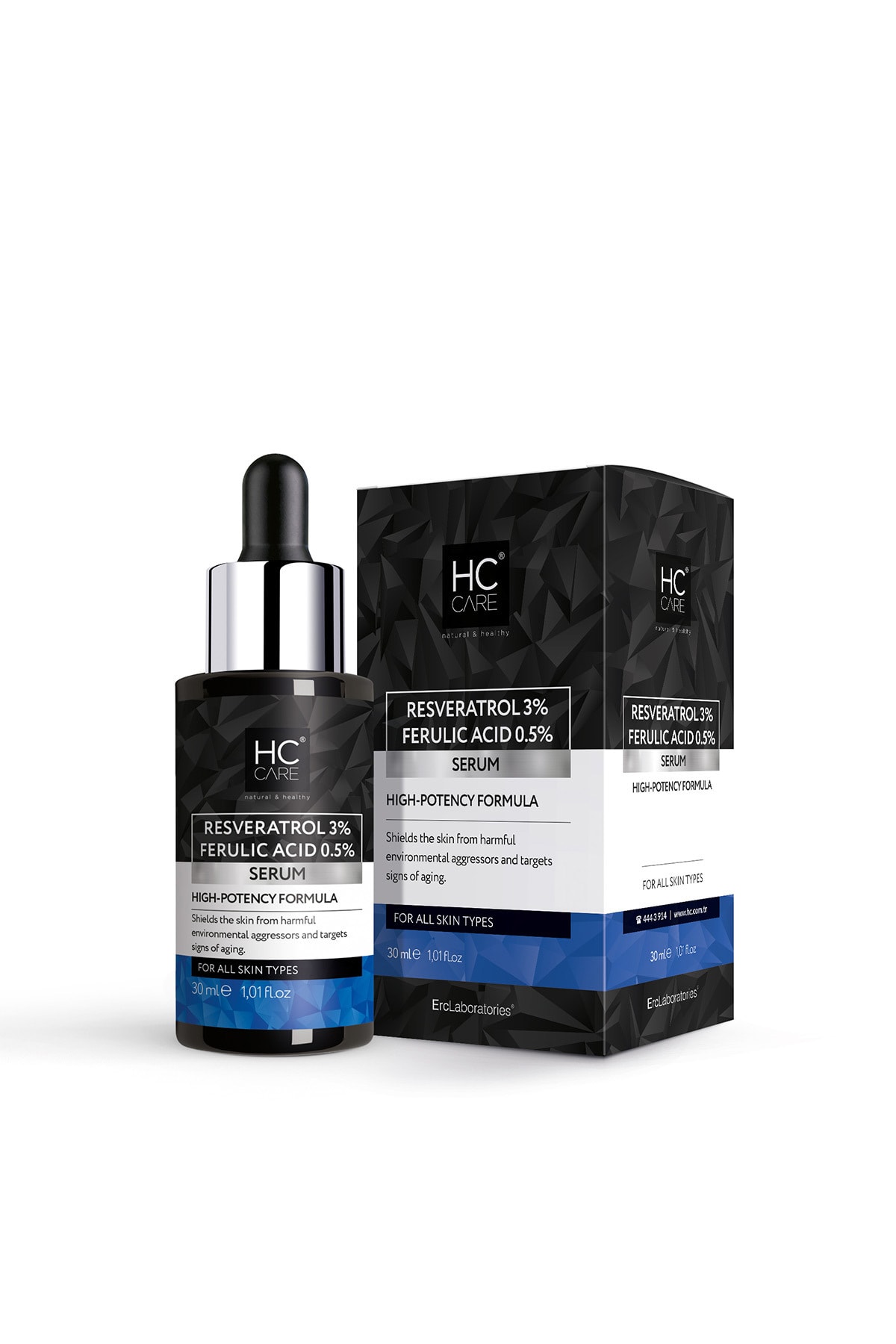 HC Care Resveratrol %3, Ferulic Acid %0.5 Serum - 30 Ml.