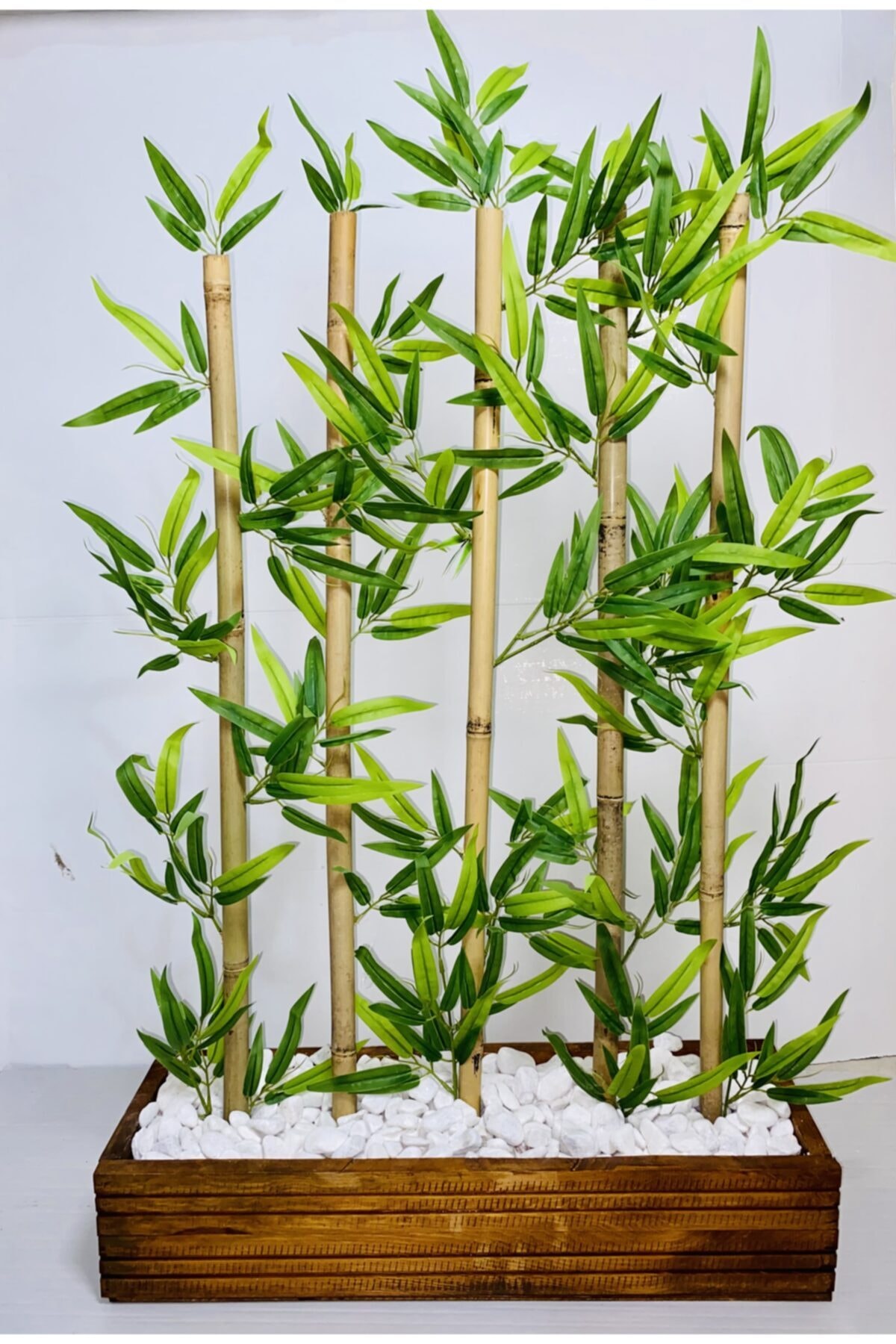 NS BAMBU DEKOR Bambu Seperatör 120 Cm Yapraklı