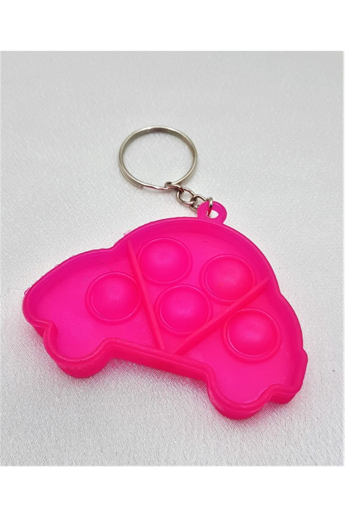 TÜKKAN ACCESSORİES Pop It Bubble Fidget Pop It Duyusal Stres Oyunu Araba Pembe Anahtarlık