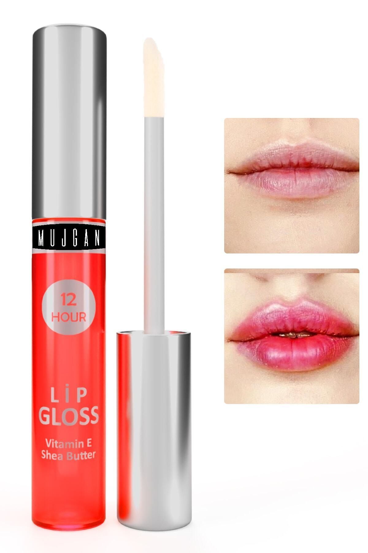 MUJGAN Dudak Bakım Nemlendiricisi Lip Glos Vitamin E Pembe Ambalaj 4 ml
