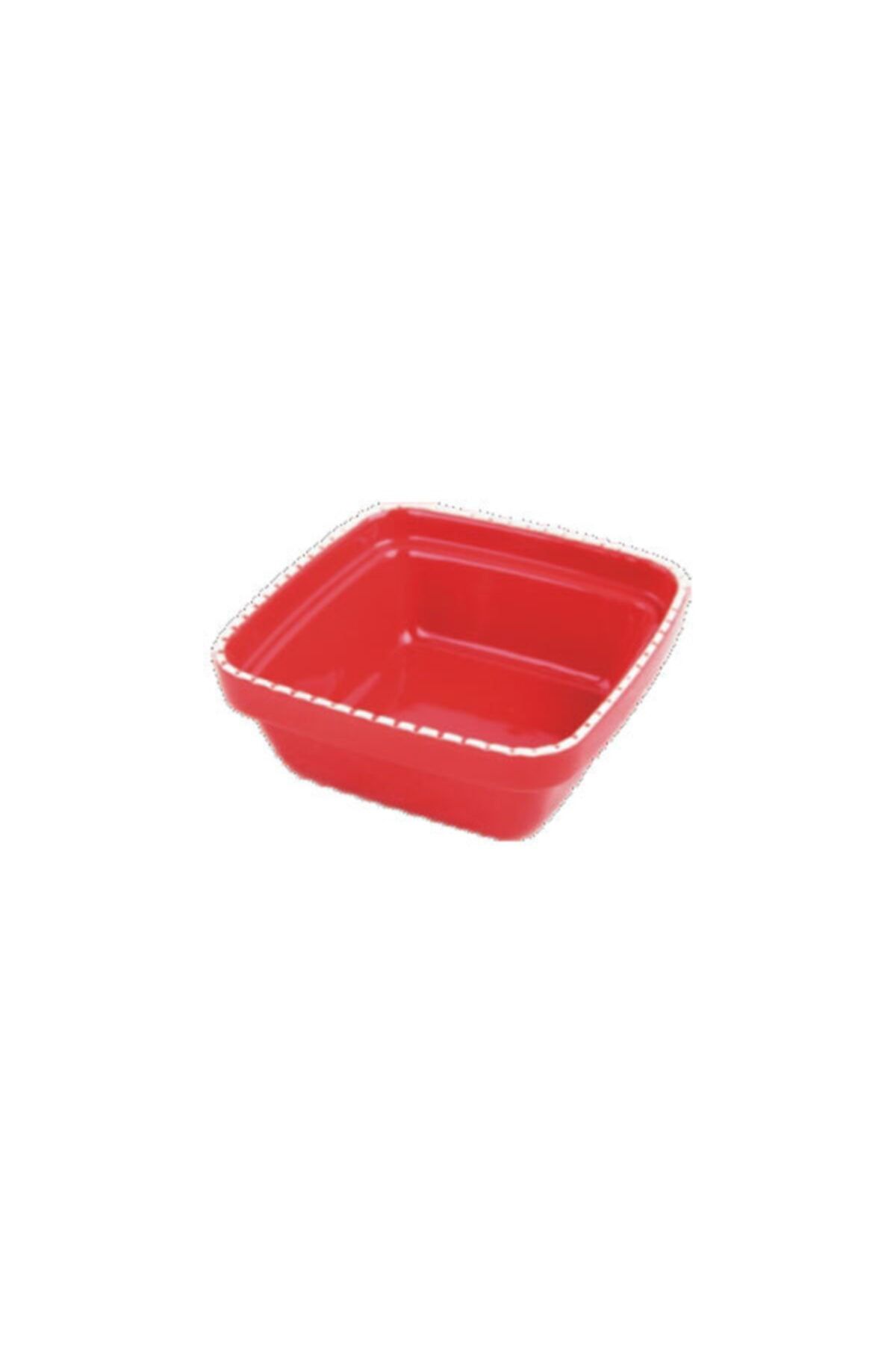 Pawise Dog Square Ceramic Bowl 550 Ml -red