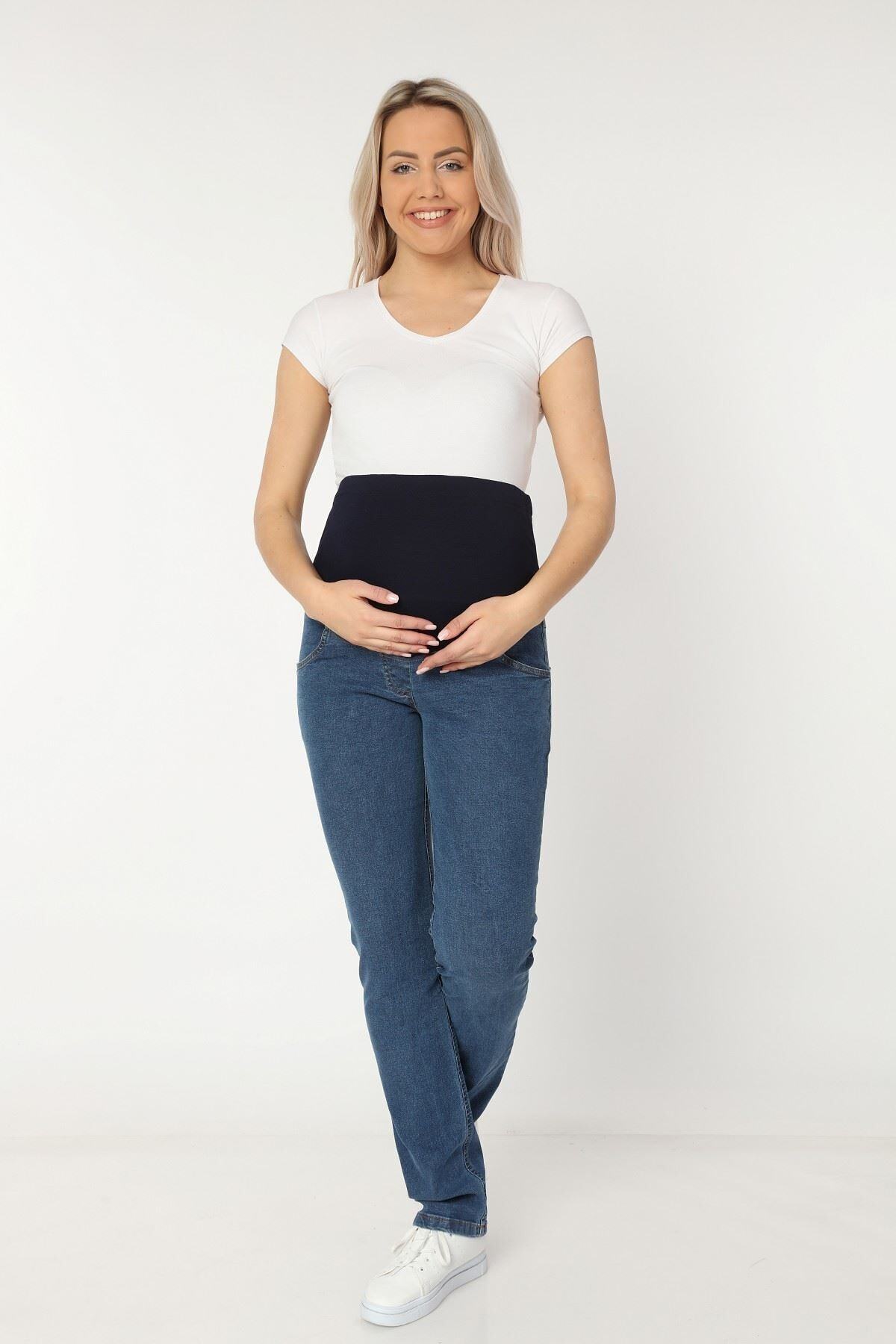 Gimeravm Boru Paça Hamile Kot Pantolon