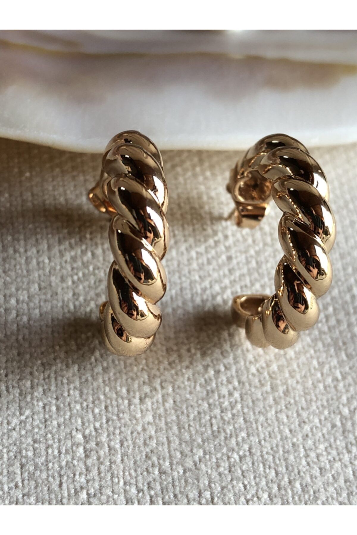 Di Amore Accessorise Kadın Gold Burgu Rose-gold Halka Küpe
