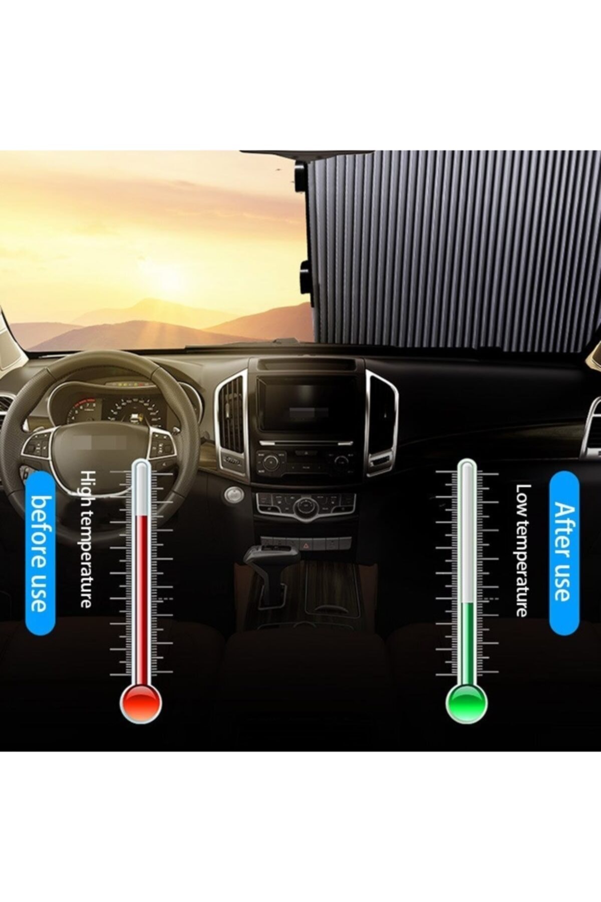 QUALITECH U.S Oto Ön Cam Yansıtıcı Güneşlik