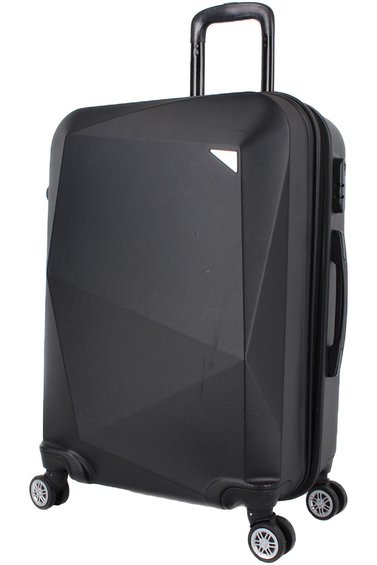 Bagacar 2022 Siyah Aplus Dayanıklı Abs Orta Boy Valiz