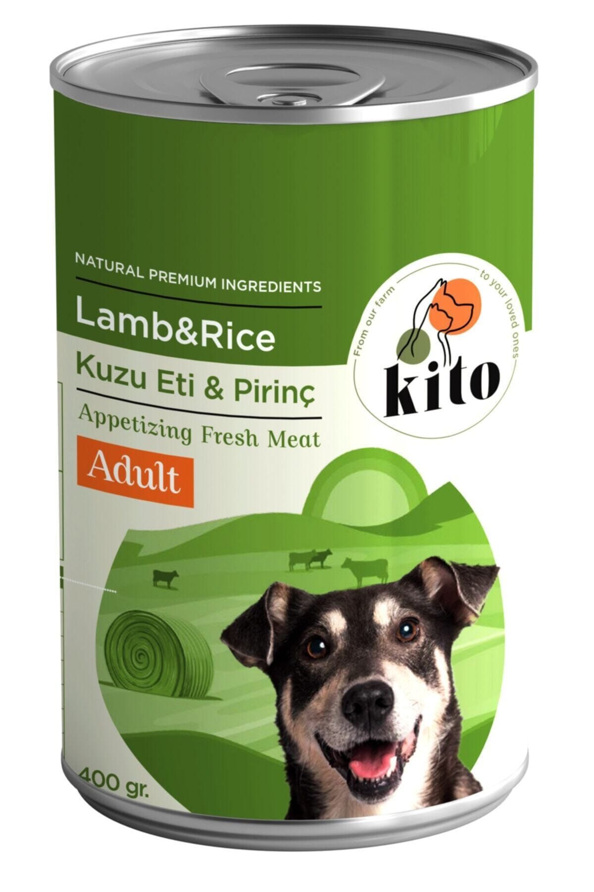 Kito Kuzu Etli Pirinçli Ezme Yetişkin Köpek Konserve 400 Gr