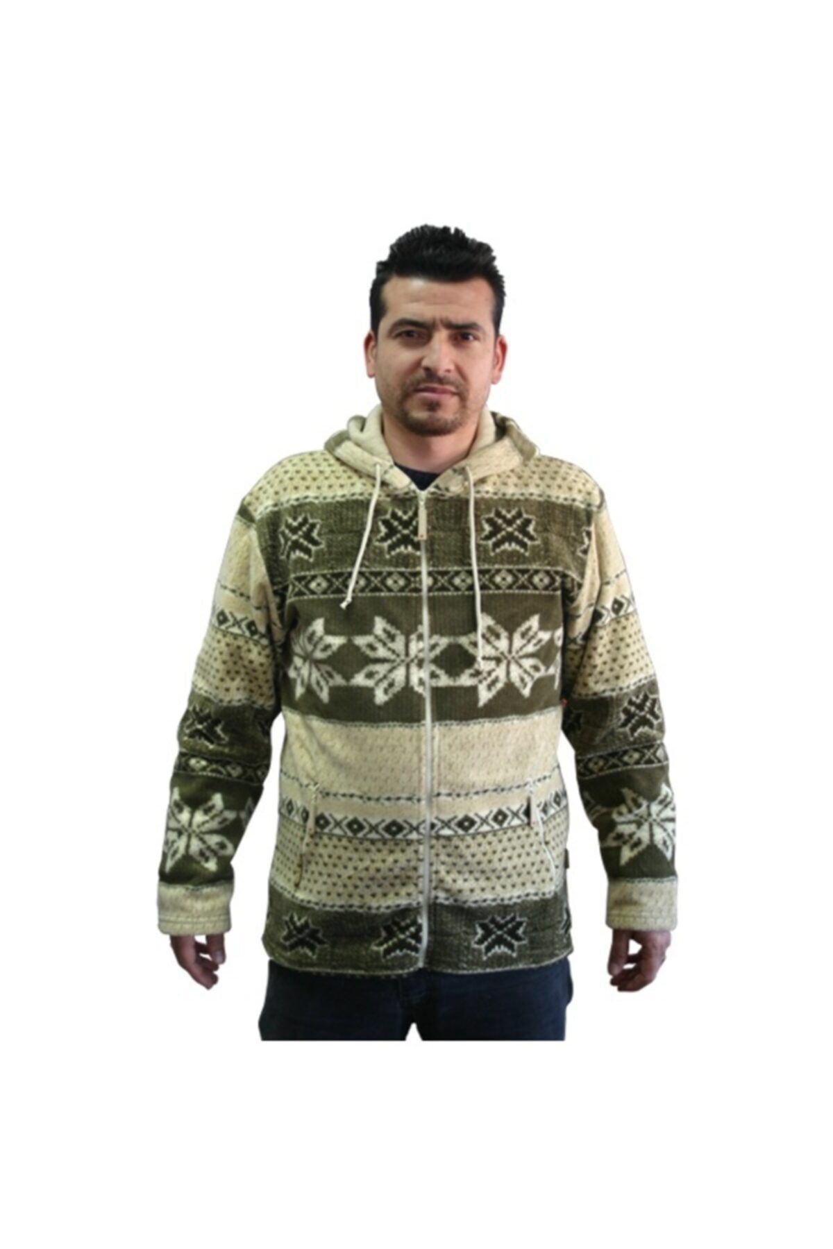 Toptanmagza Thermoform Kapşonlu Erkek Polar Ceket Xxl