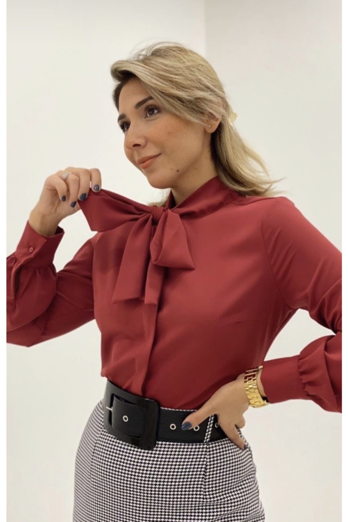 LEA BOUTİQUE Bordo Gömlek