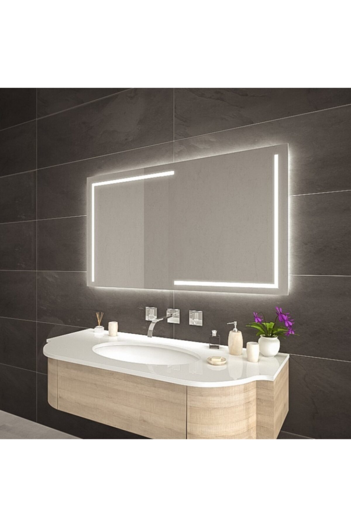 Aypars Atlye Banyo Aynası 60x80 Cm Dokunmatik Ledli 4 mm Flotal Ayna