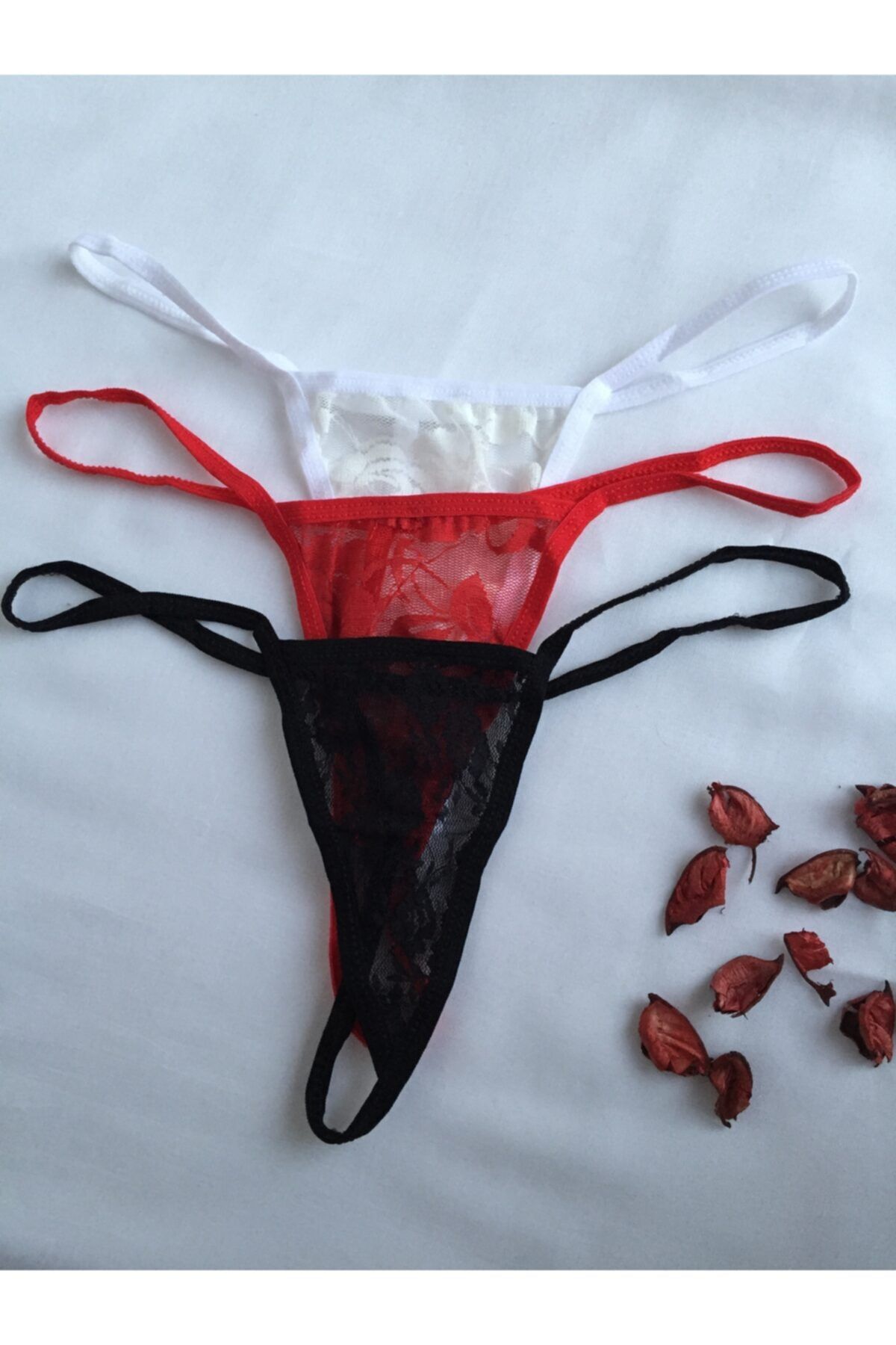 Lovely Tül Tanga 3' Lü Külot Set String