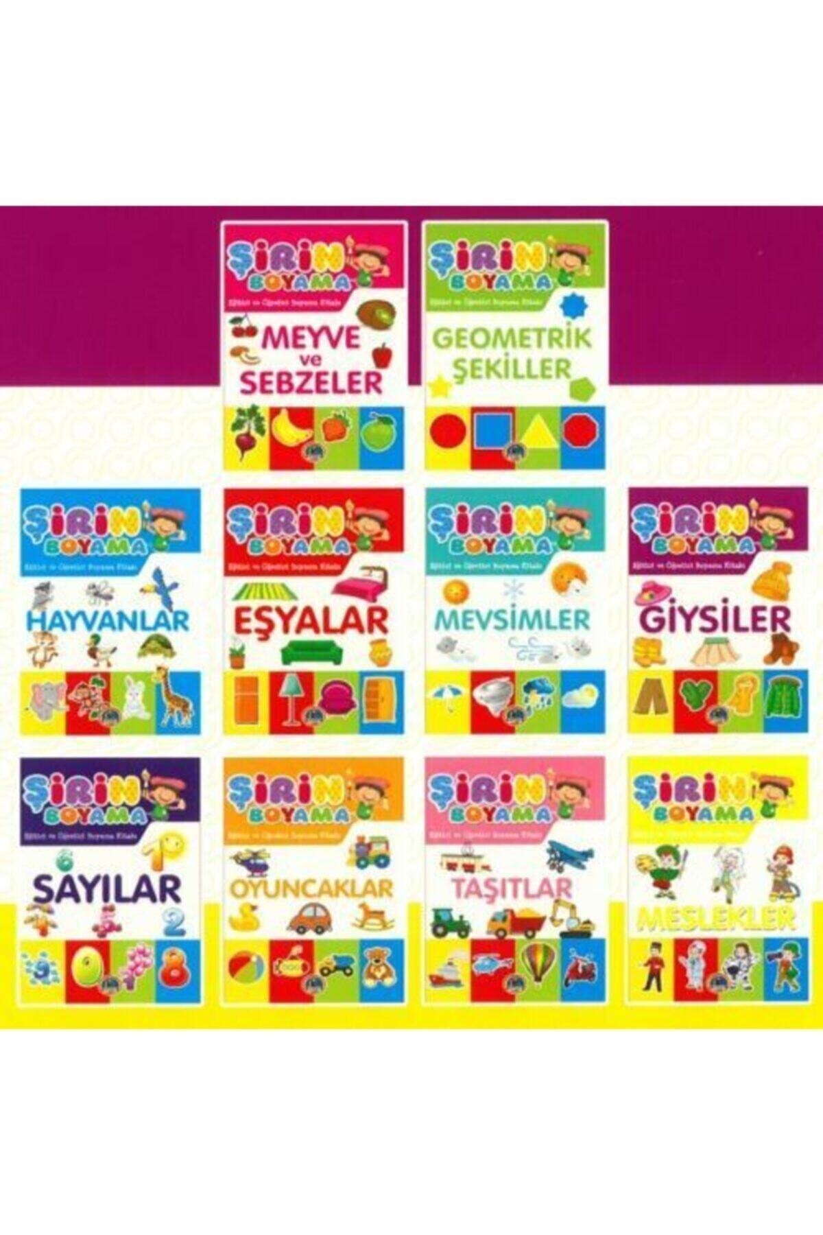 Karatay Akademi Yayınları Karatay Şirin Boyama Eğitici Ve Öğretici Boyama Kitabı Seti 10 Lu Set