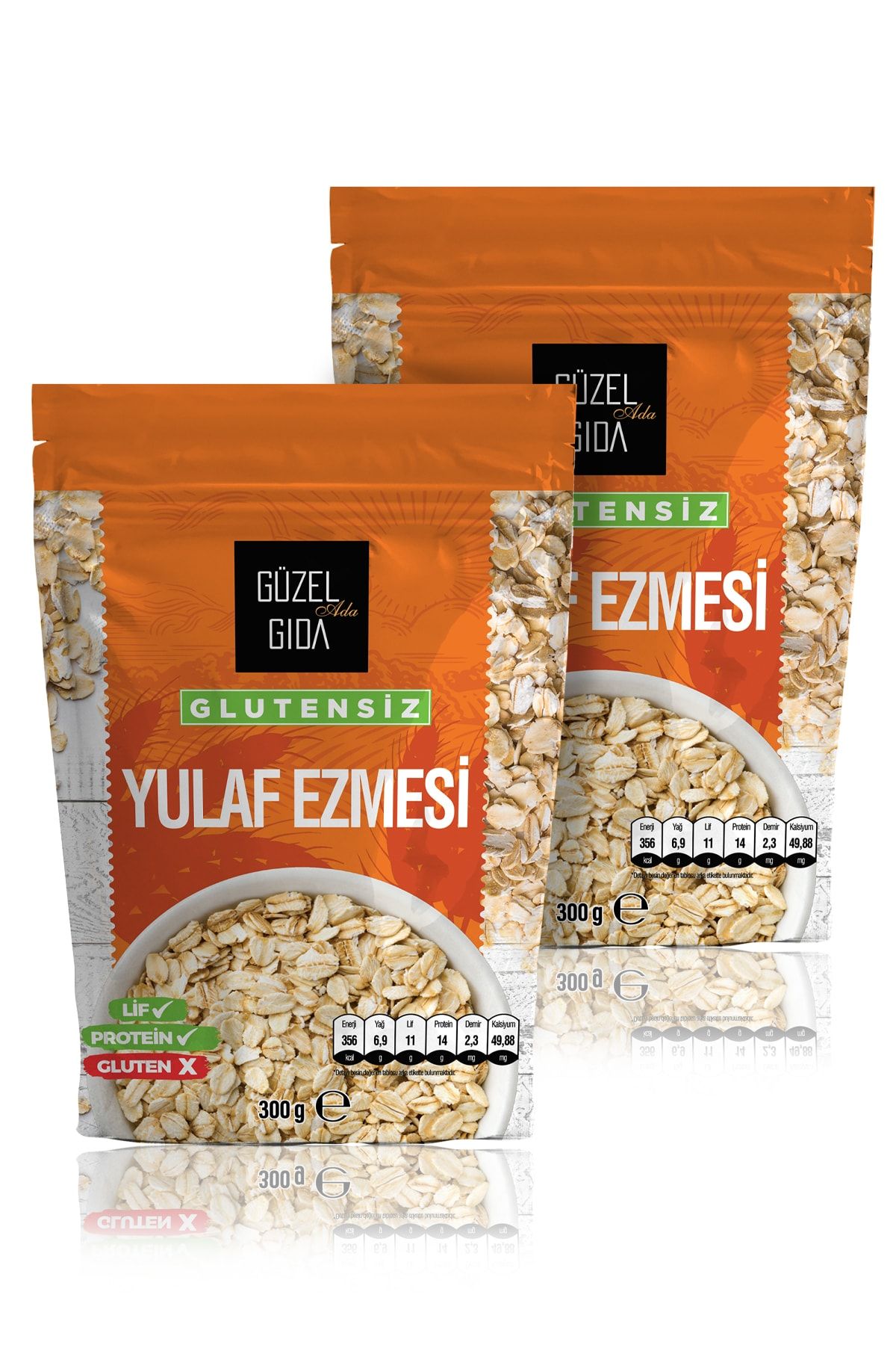 Güzel Ada Gıda Glutensiz Yulaf Ezmesi 300 Gr X 2