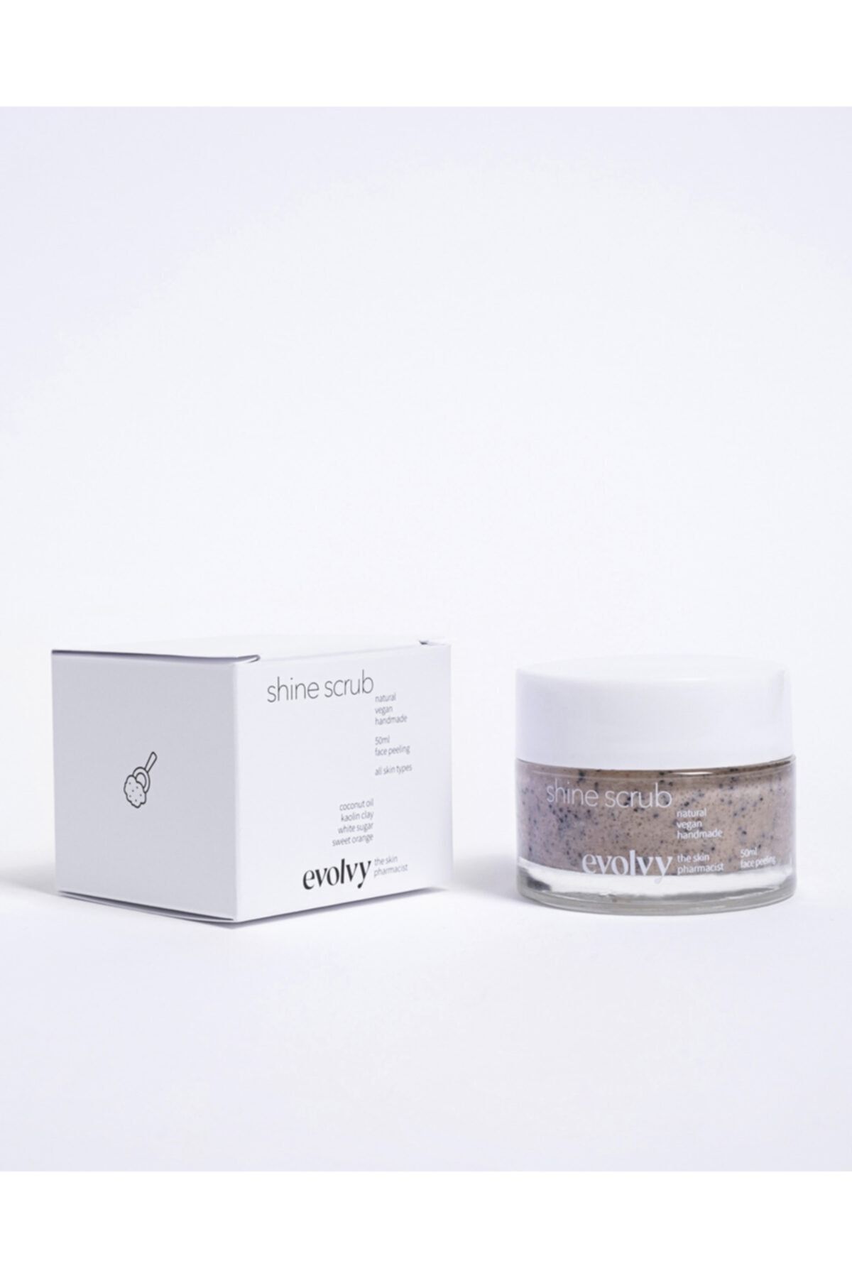 evolvy natural skincare Shine Scrub - Şeker Ovma Maske  8682764703063