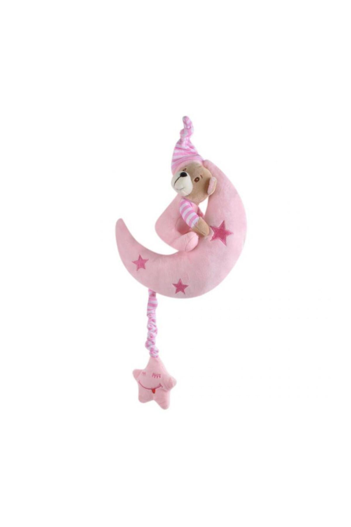 Berrinstore Ay Temalı Müzikli Ayı 20 Cm Pembe Pelüş Ayı Çocuk Oyuncak