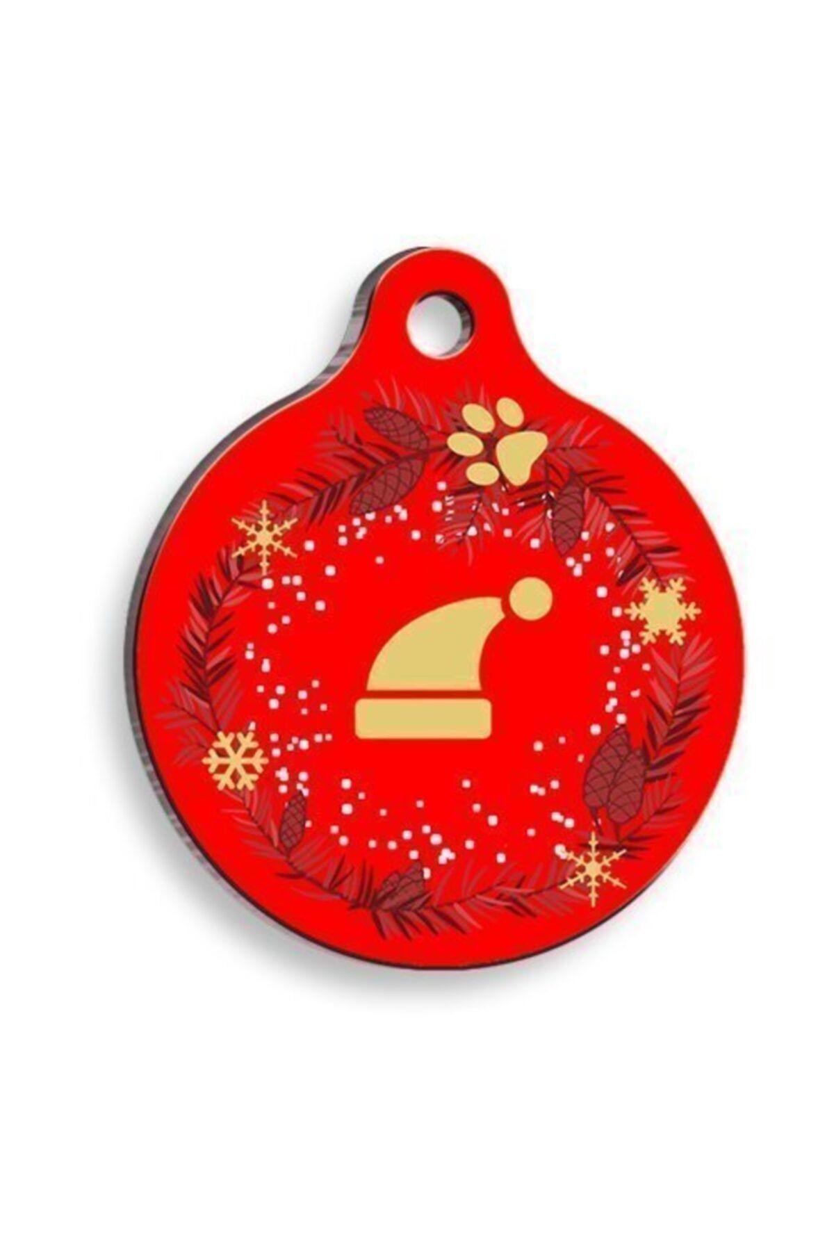 HN TEKSTİL Christmas Serisi Hat Yuvarlak Kedi Ve Köpek Künyesi