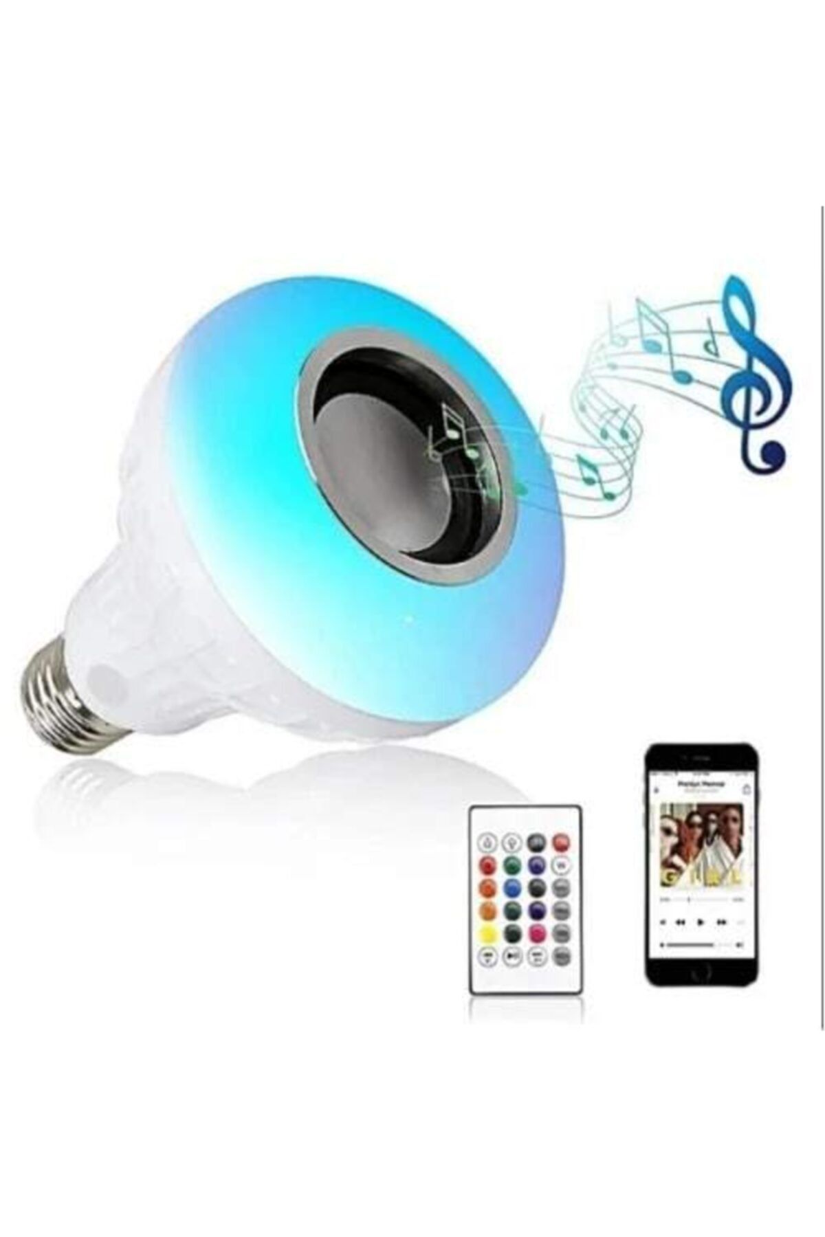 LAMASAT Bluetooth Hoparlör Akıllı Led Ampul Lamba Music Bulb