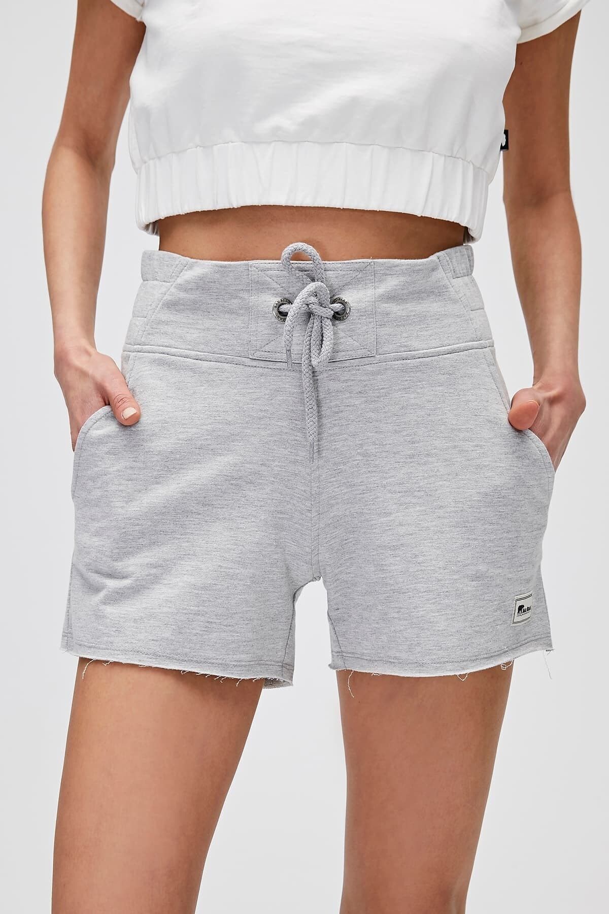 Bad Bear Kadın Gri Melanj Şort Serena Sweatshort