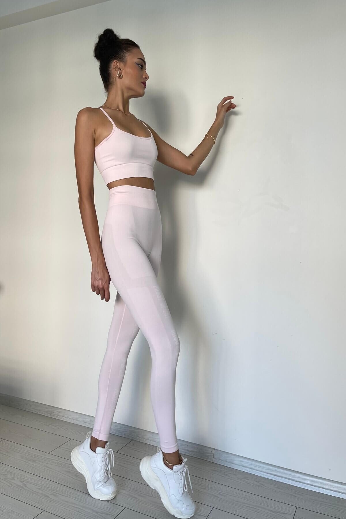 butikgogirl Toz Pembe Uzun Tayt