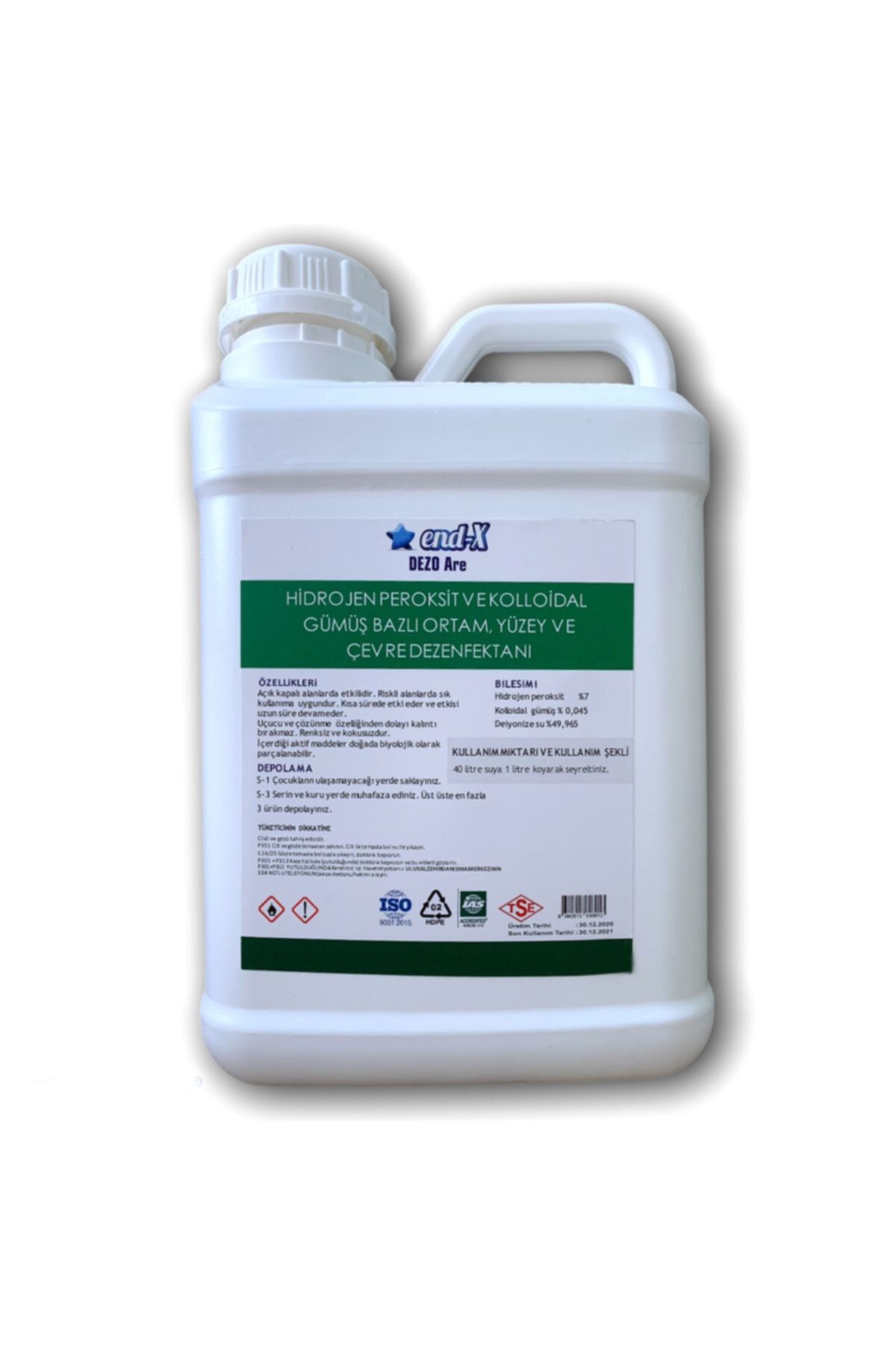 End x Dezo Are 5 Litre Yüzey Ortam Ve Çevre Dezenfektanı (Hidrojen Peroksit + Kolloidal Gümüş)