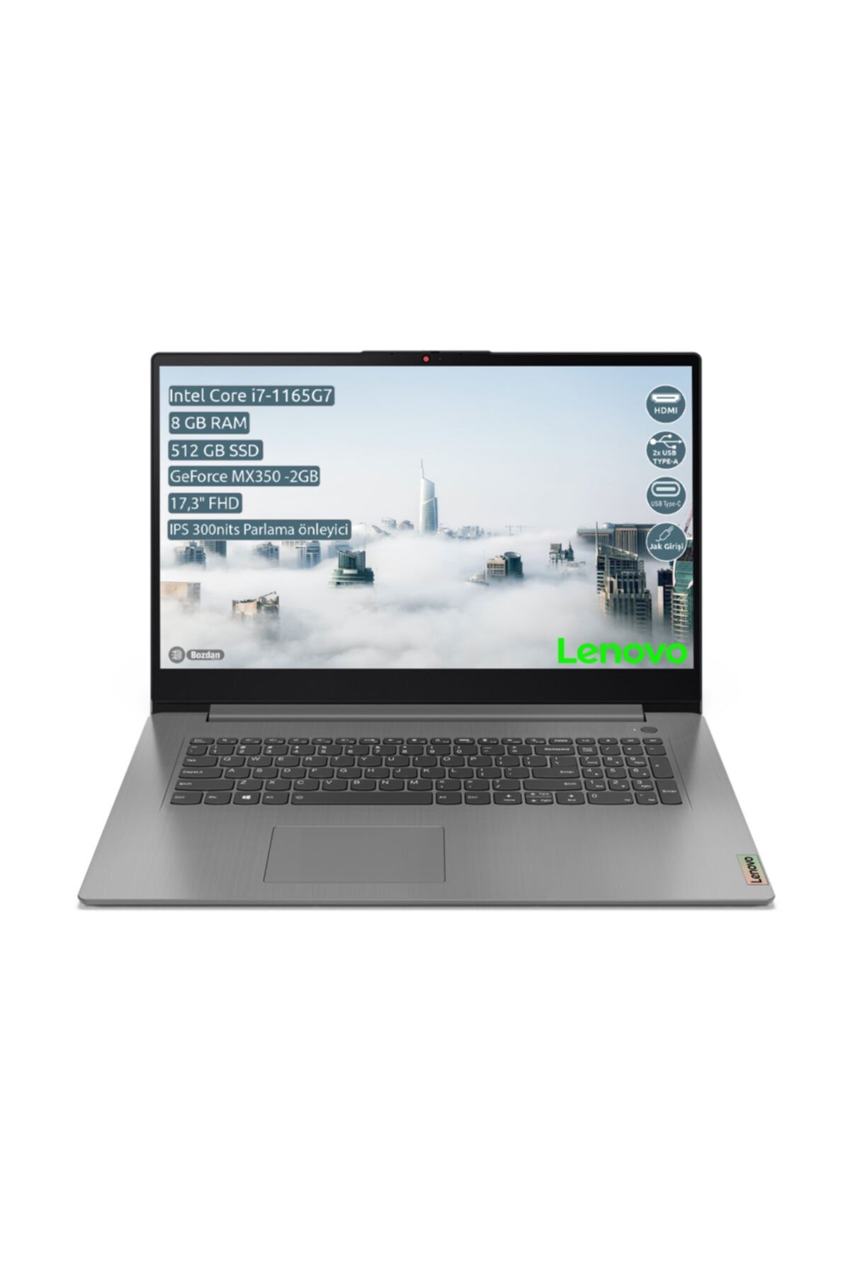 LENOVO Ideapad 3 Intelcore I7-1165g7 8 Gb 512 Gb Ssd Geforce Mx350 2 Gb 17,3\