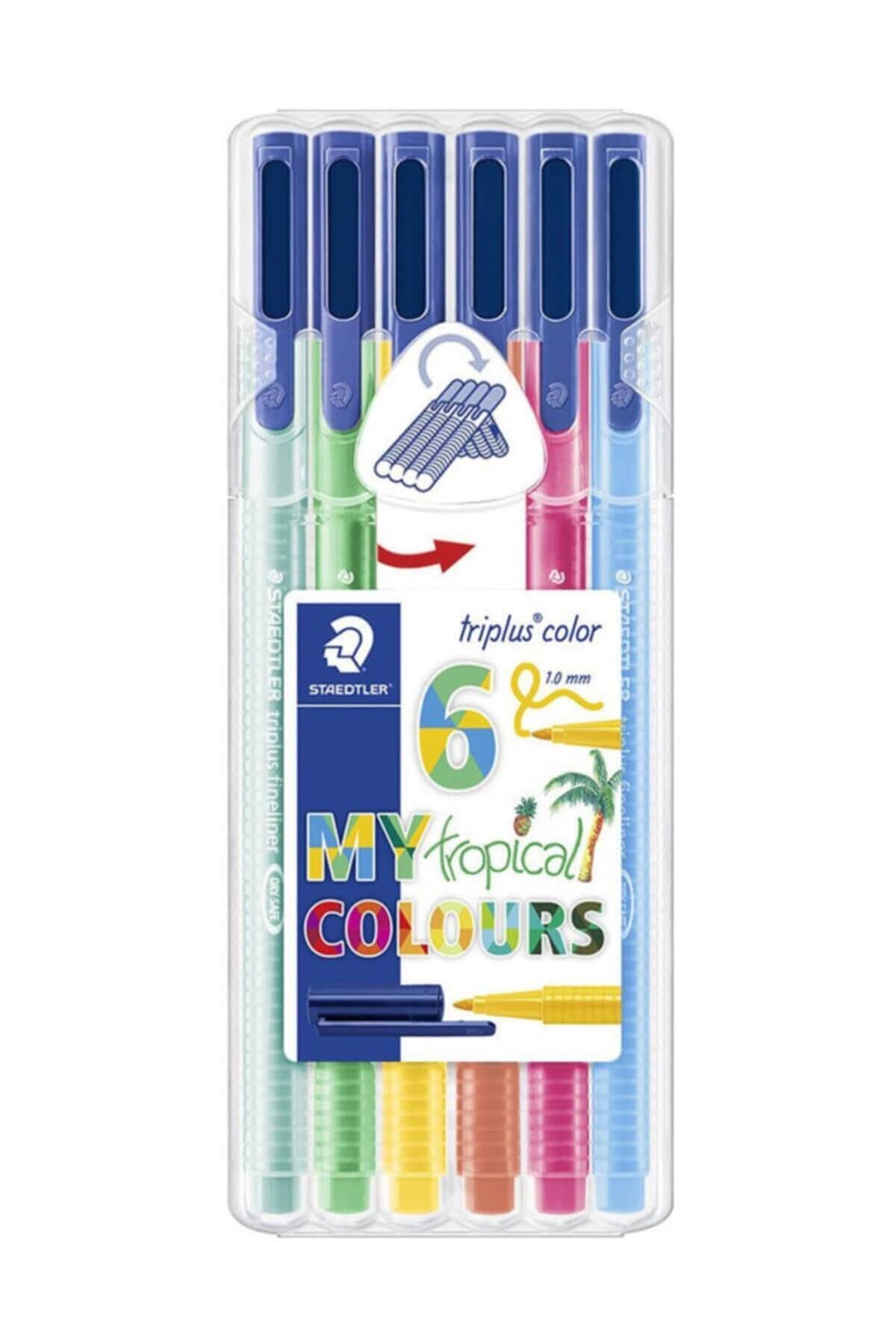 Staedtler Triplus Color Keçeli Kalem 6 Tropikal Renk 323 Sb6cs4 /
