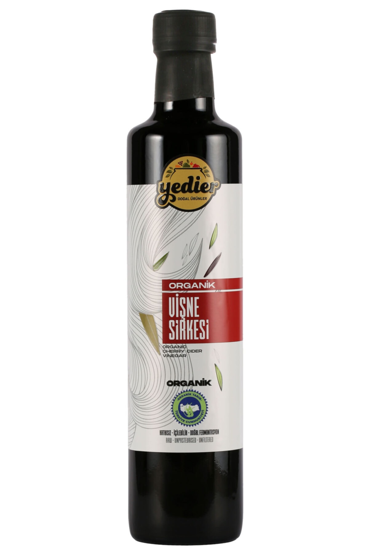 Yedier Organik Vişne Sirkesi 500 ml