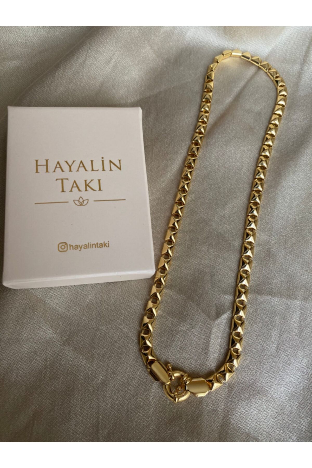Hayals Gold Kaplama Çelik Kolye