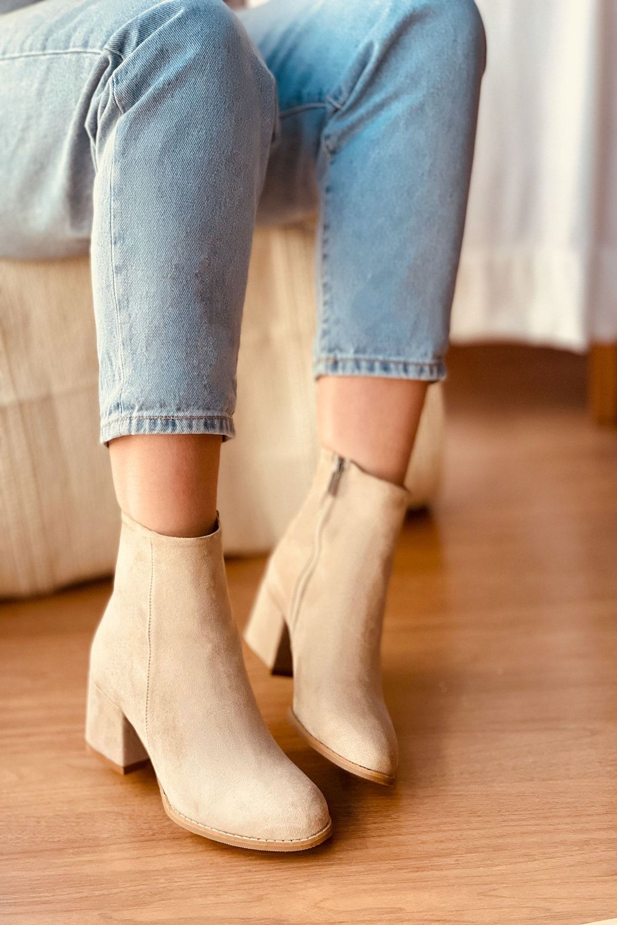 Stepsup Store Ten Süet Kadın Yarım Bot