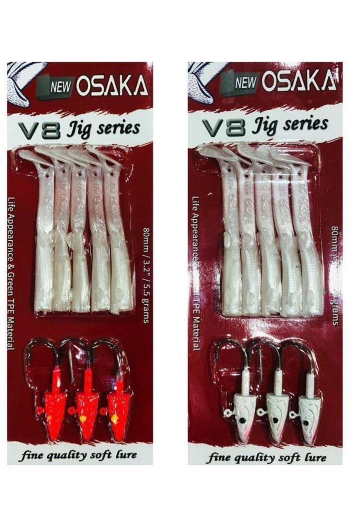 Osaka V8 Jig Series 8cm 5.5gr Silikon Yem (3+5)