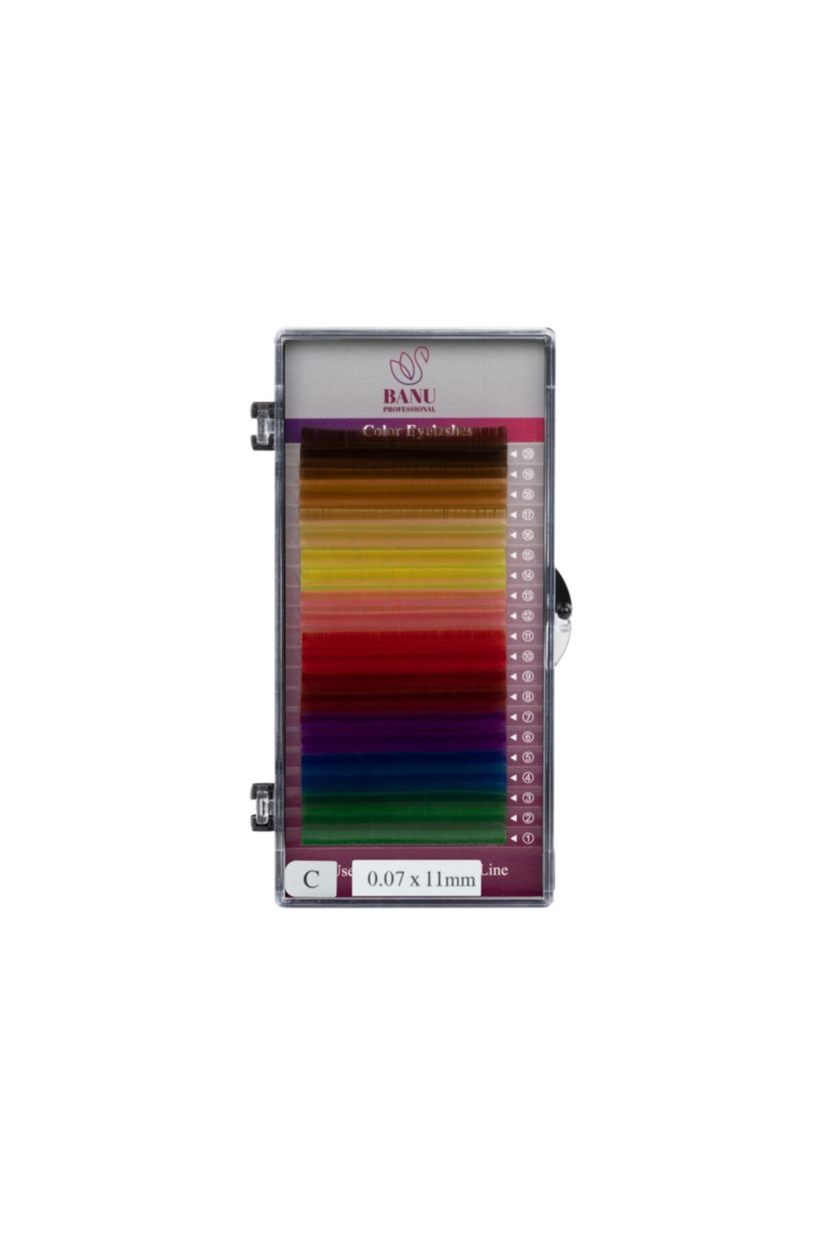 Banu Professional Ipek Kirpik Renkli 11mm C0.07