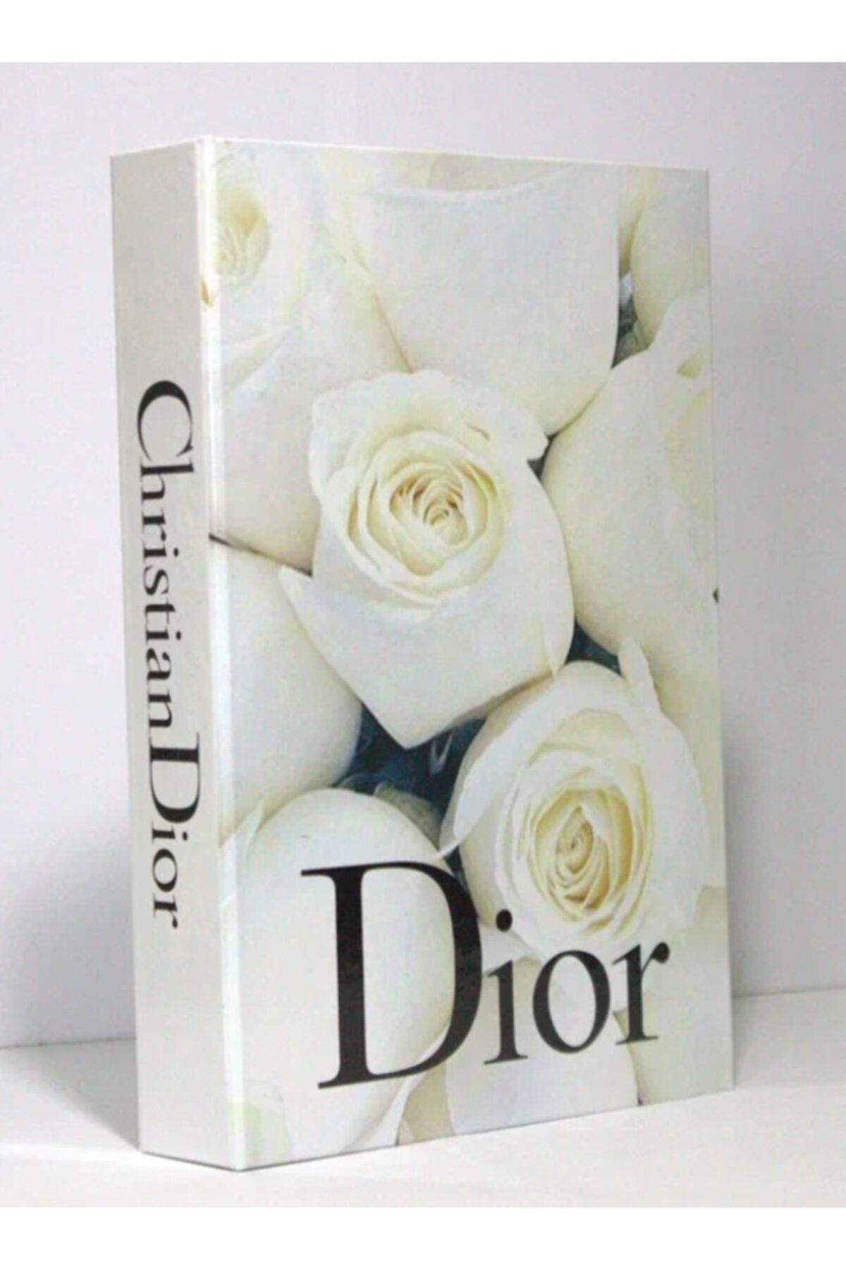 MagicHomeDecor Christian Dior Beyaz Gül Dekoratif Kitap Kutusu