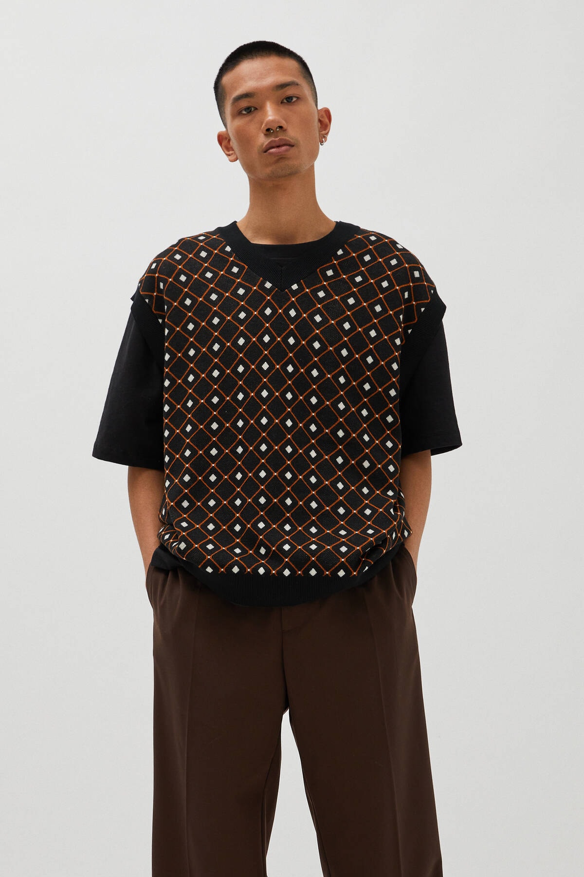 Pull & Bear 70’ler Model Örgü Süveter