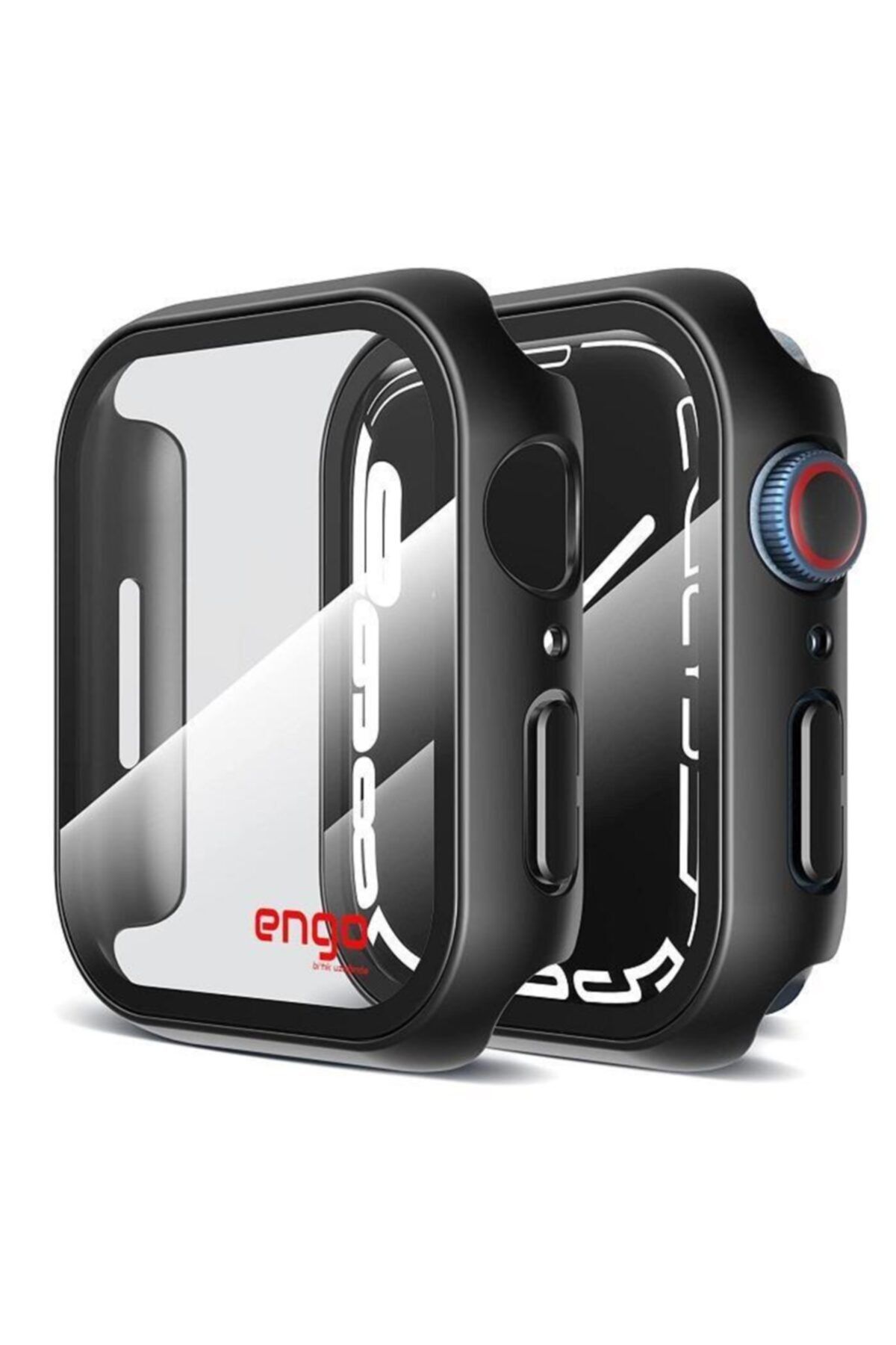 Engo Apple Watch 7 Uyumlu Ekran Koruyucu Kılıf Sert Pc Kasa Watch 7 45mm