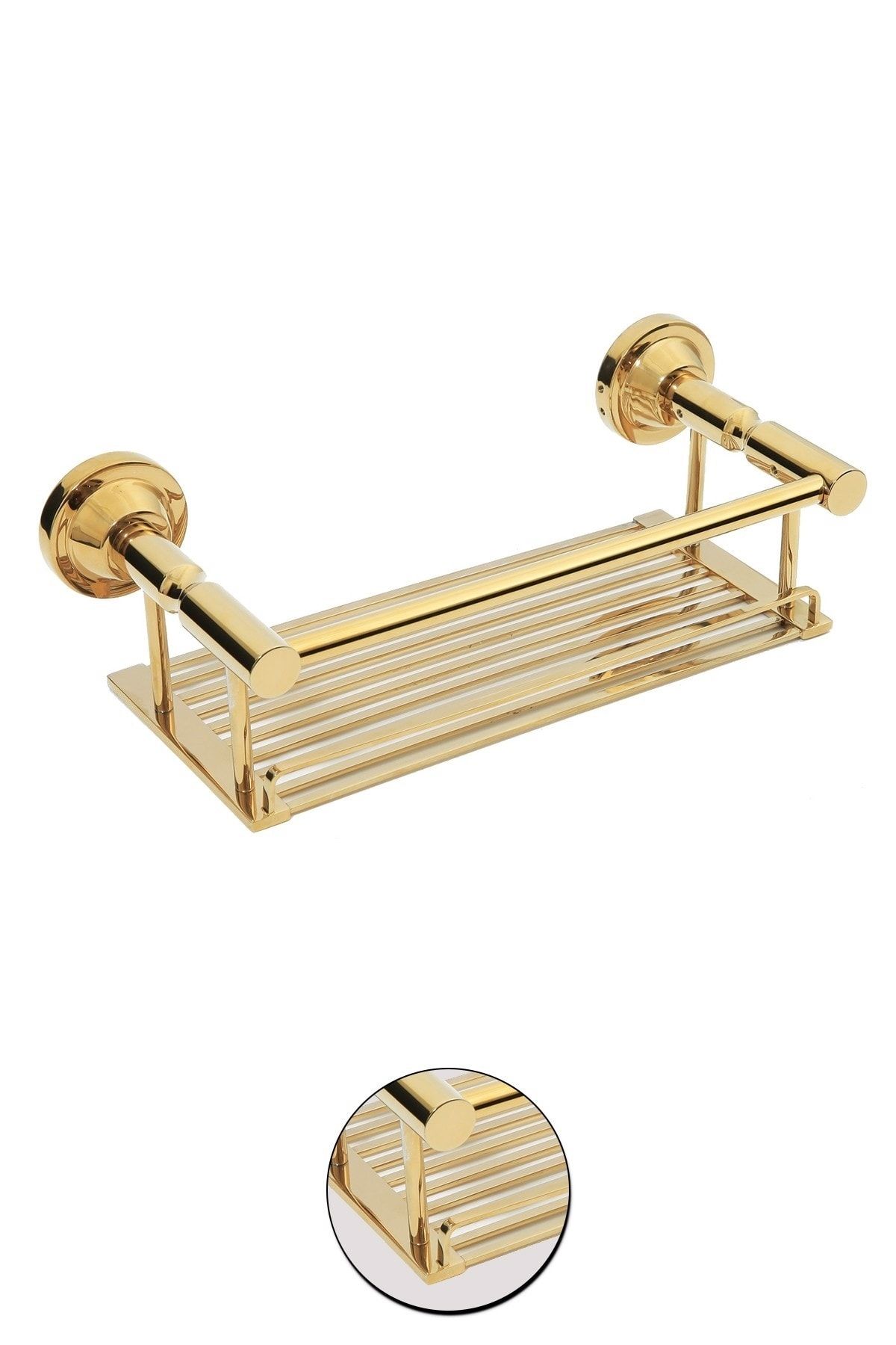 Milenay Ottoman Gold Metal Etajer, 40cm, Pirinç, Pvd Kaplama